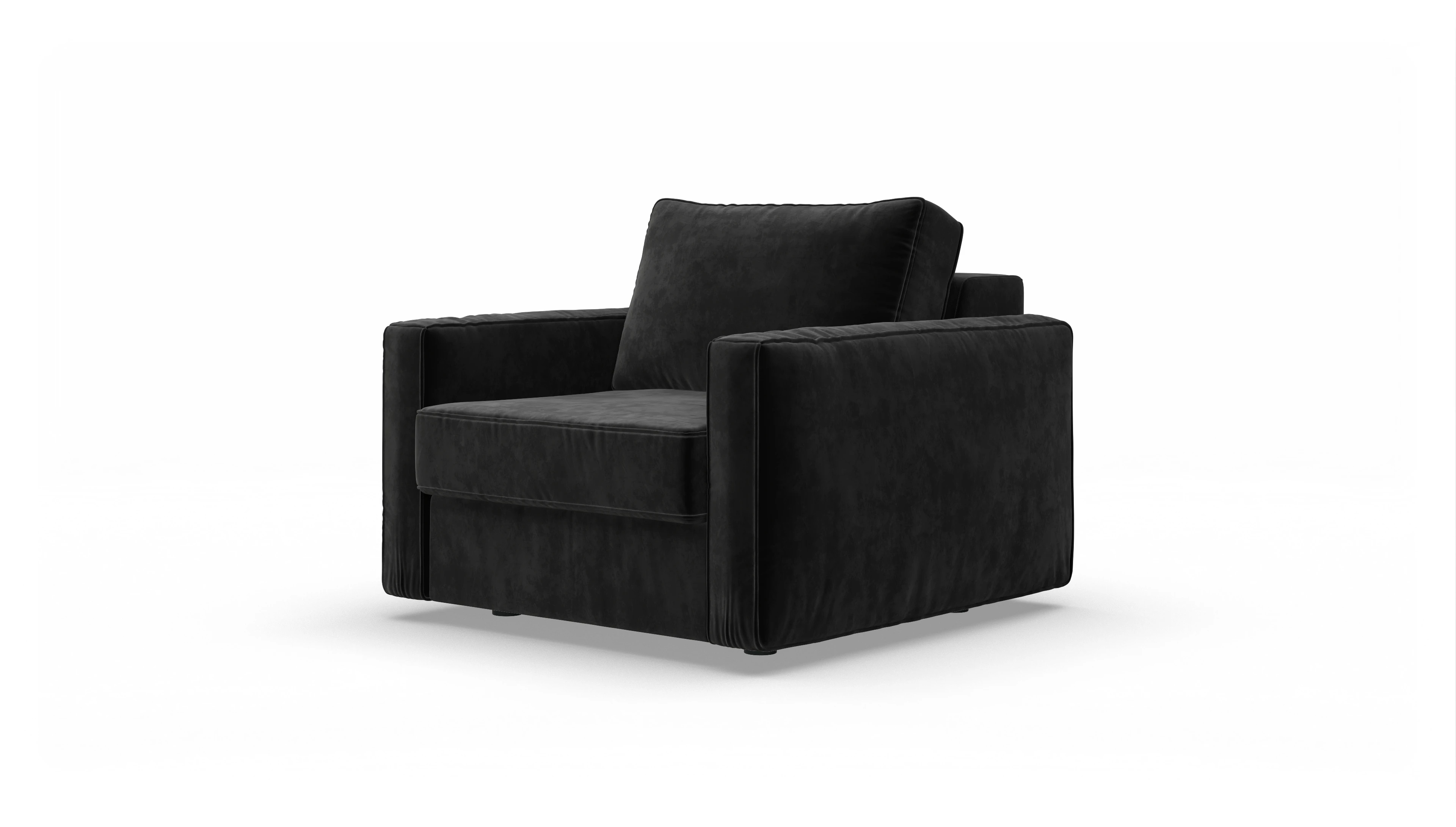 Design-Sessel Ferali Ansicht des Produktes Ferali Sessel in Samt schwarz