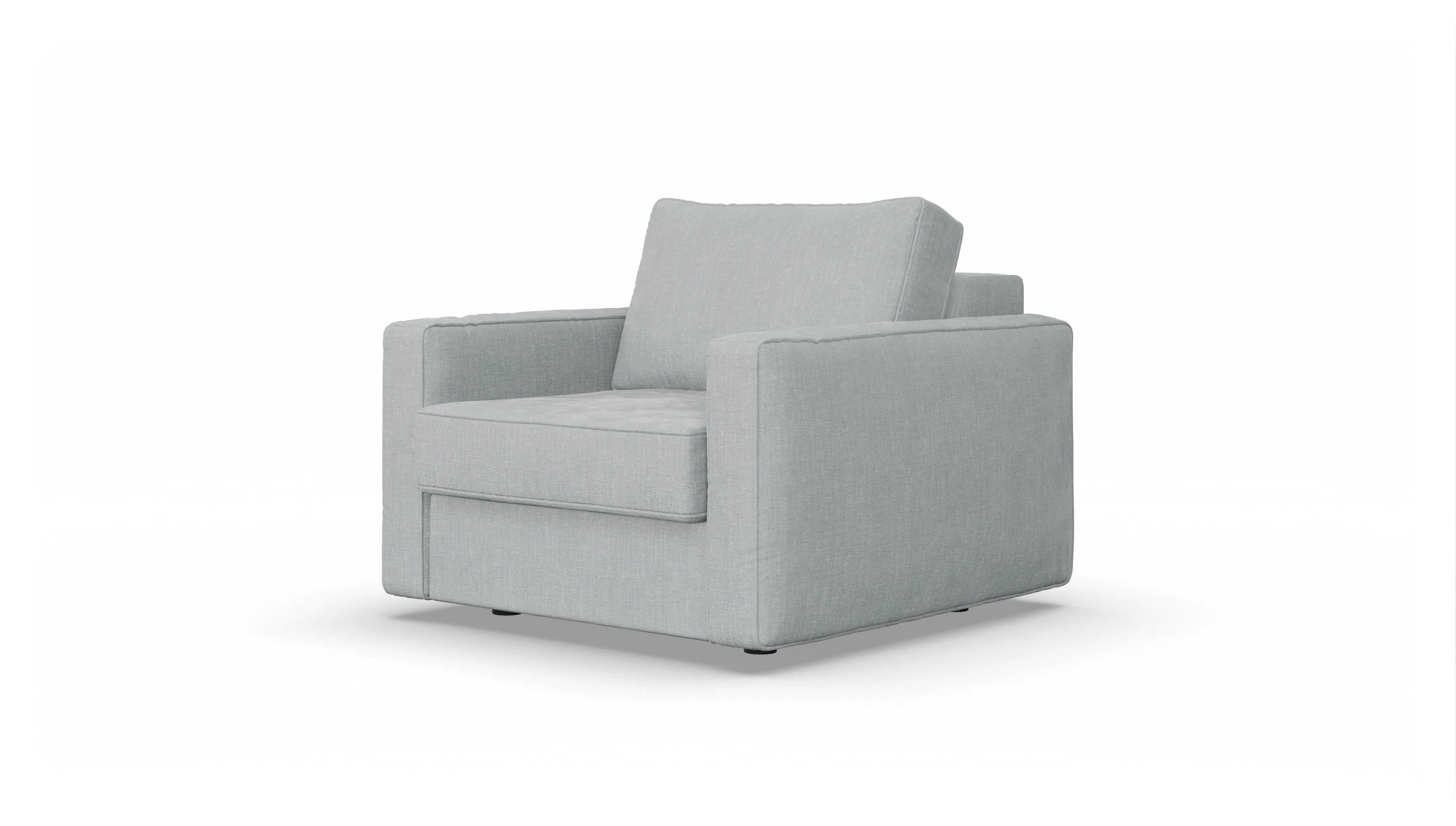 Design-Sessel Ferali Ansicht des Produktes Ferali Sessel in Stoff grau