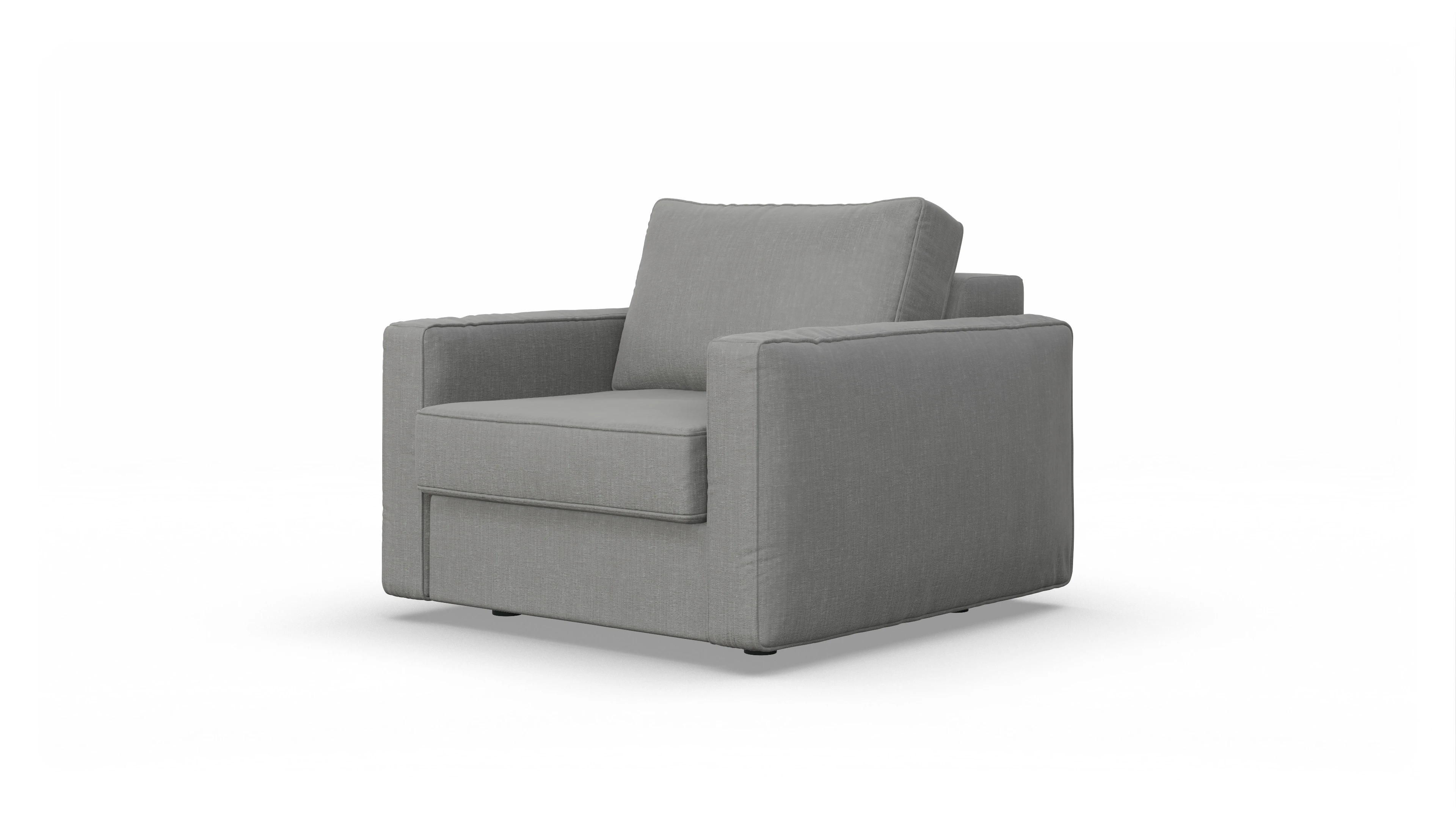 Design-Sessel Ferali Ansicht des Produktes Ferali Sessel in Stoff grau