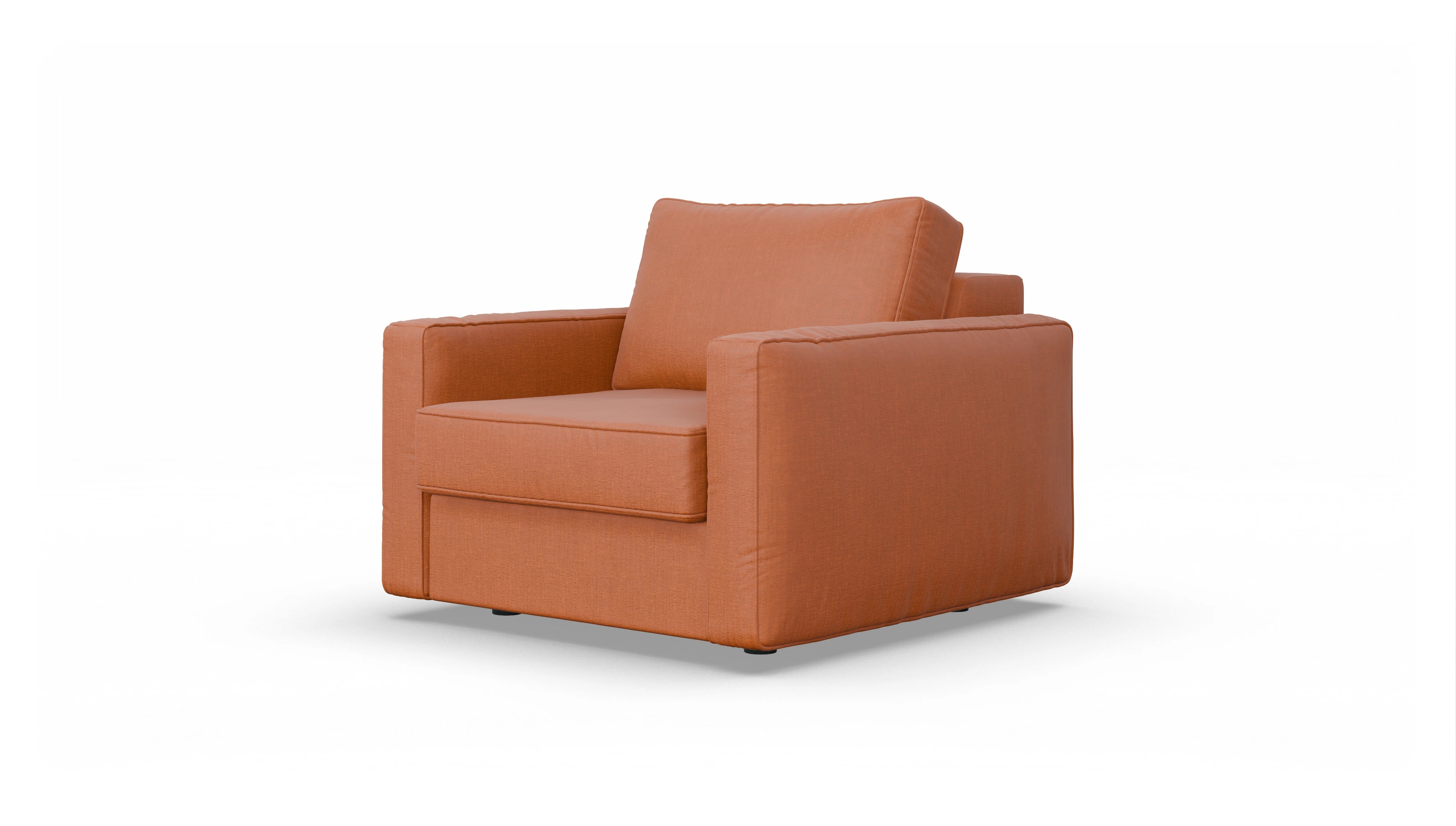 Design-Sessel Ferali Ansicht des Produktes Ferali Sessel in Stoff orange