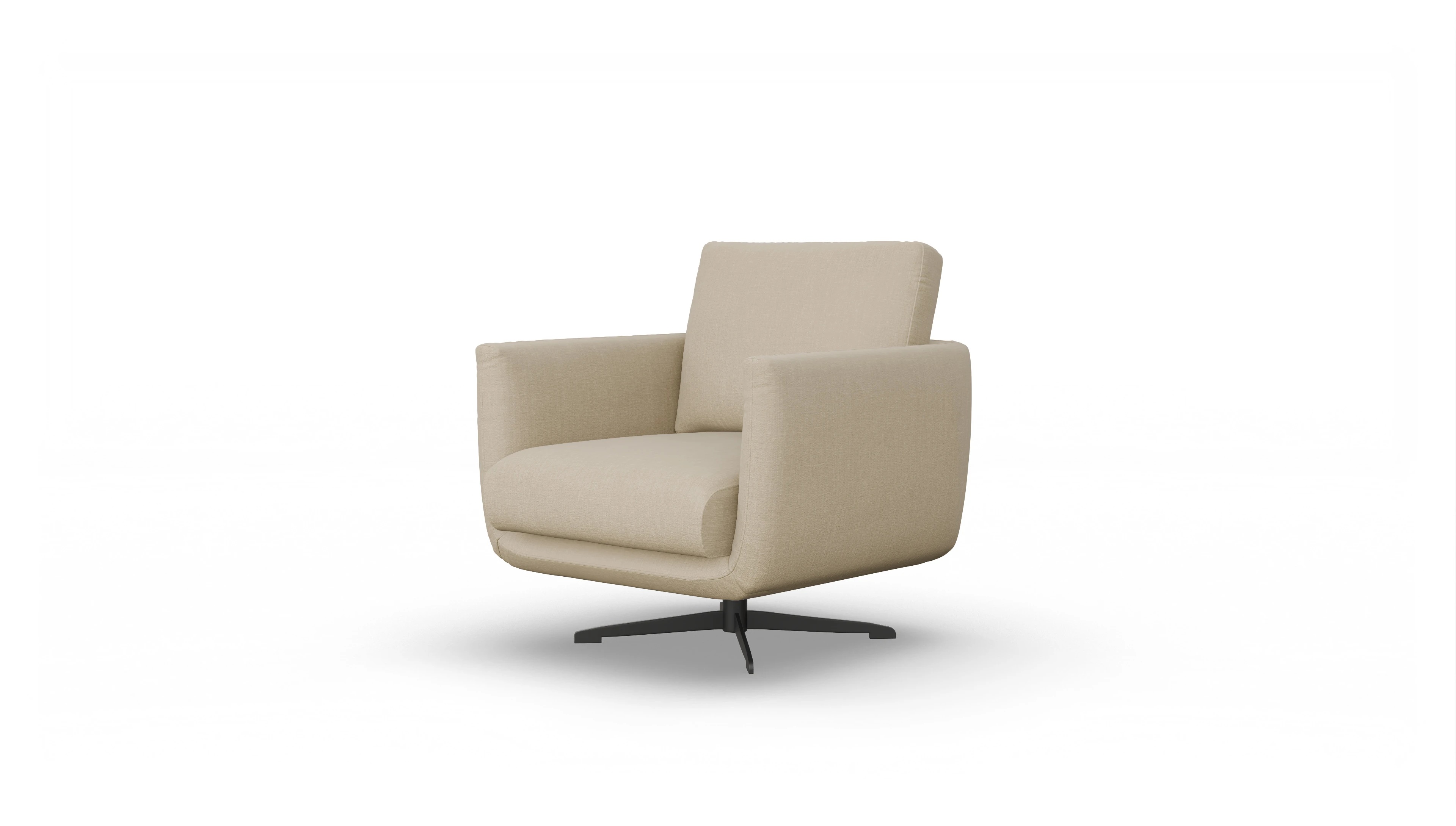 Designer-Sessel Boteri in Stoff Ansicht des Produktes Boteri Sessel in Stoff beige
