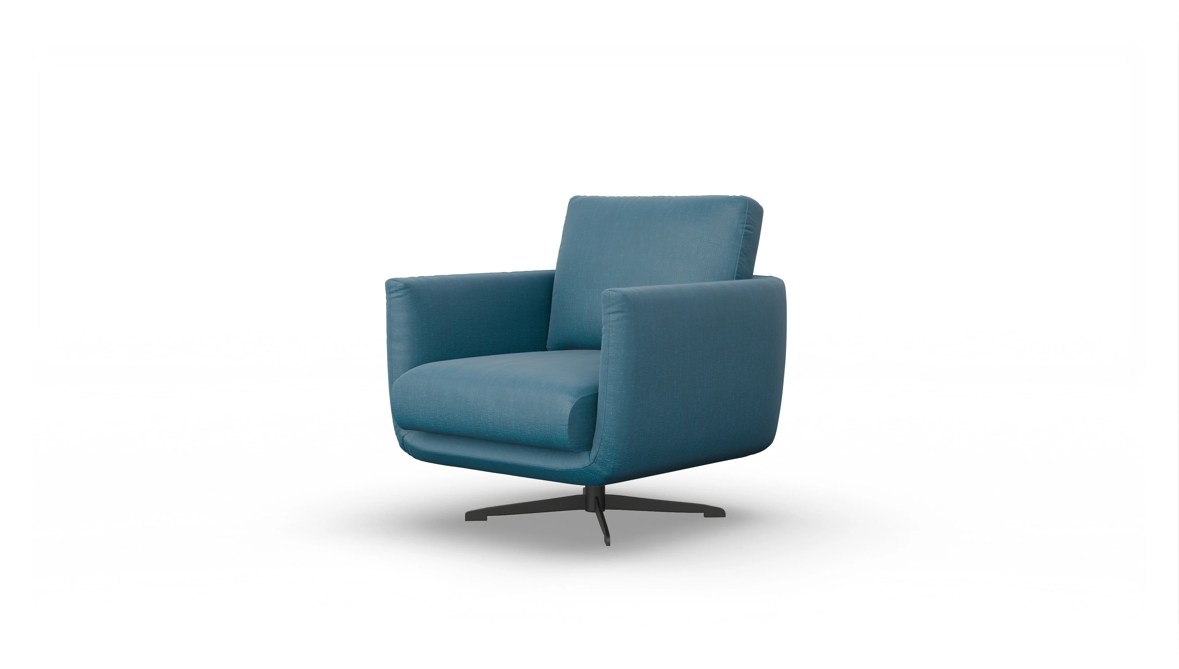Ansicht des Produktes Boteri Sessel in Stoff blau