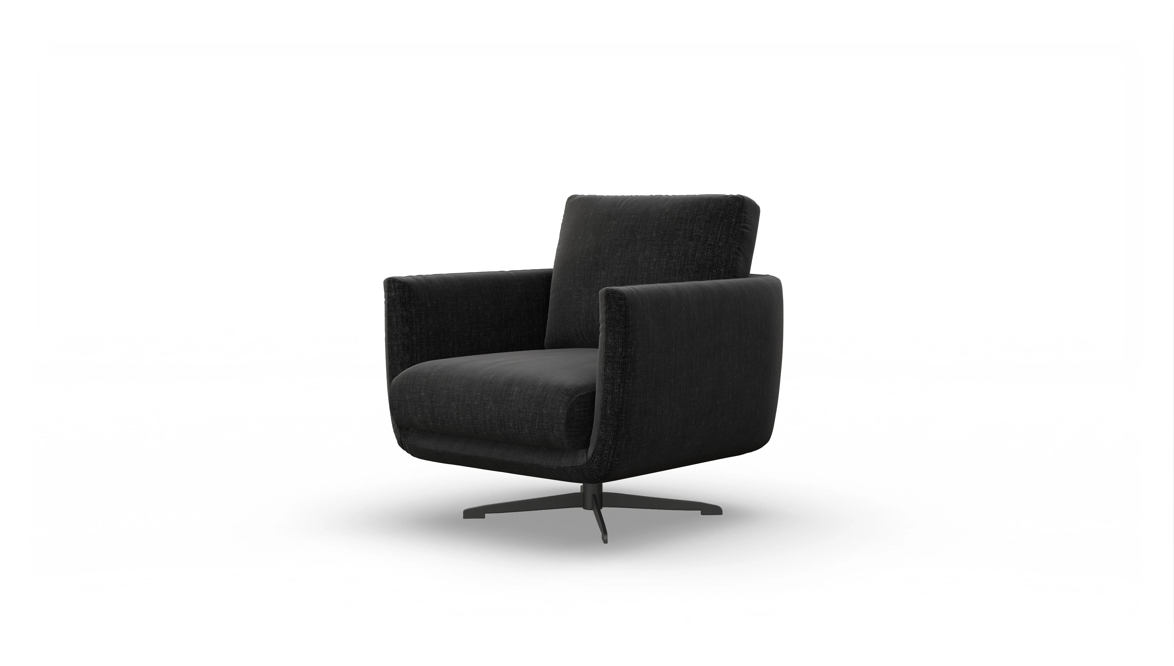 Designer-Sessel Boteri in Stoff Ansicht des Produktes Boteri Sessel in Stoff schwarz