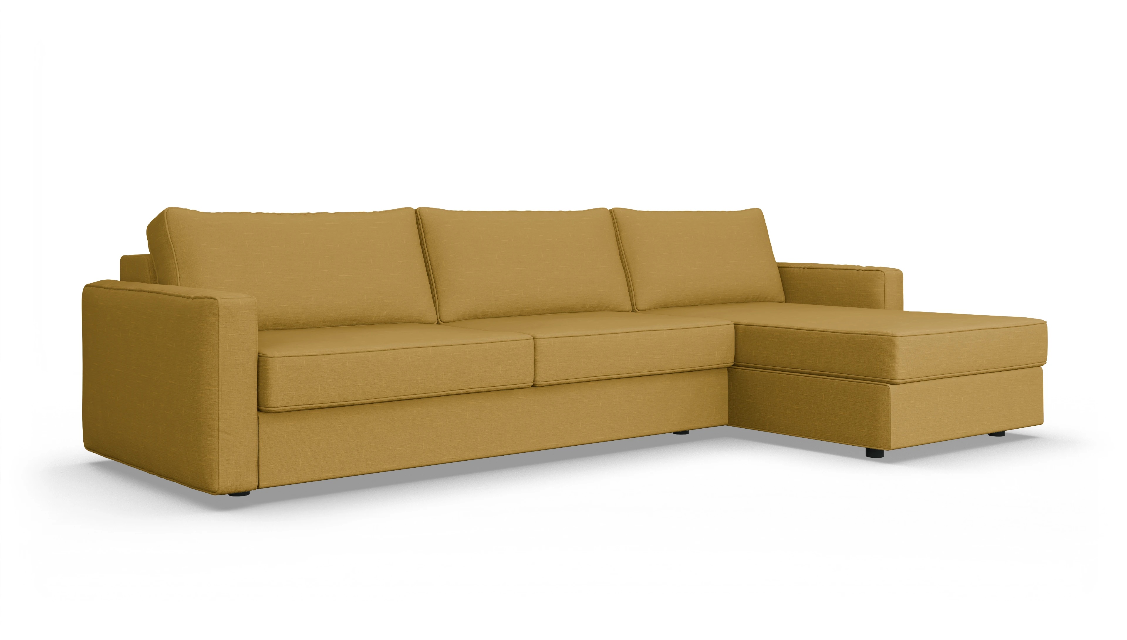 Ansicht des Produktes Ferali Sofa mit Rec rechts in Stoff gelb