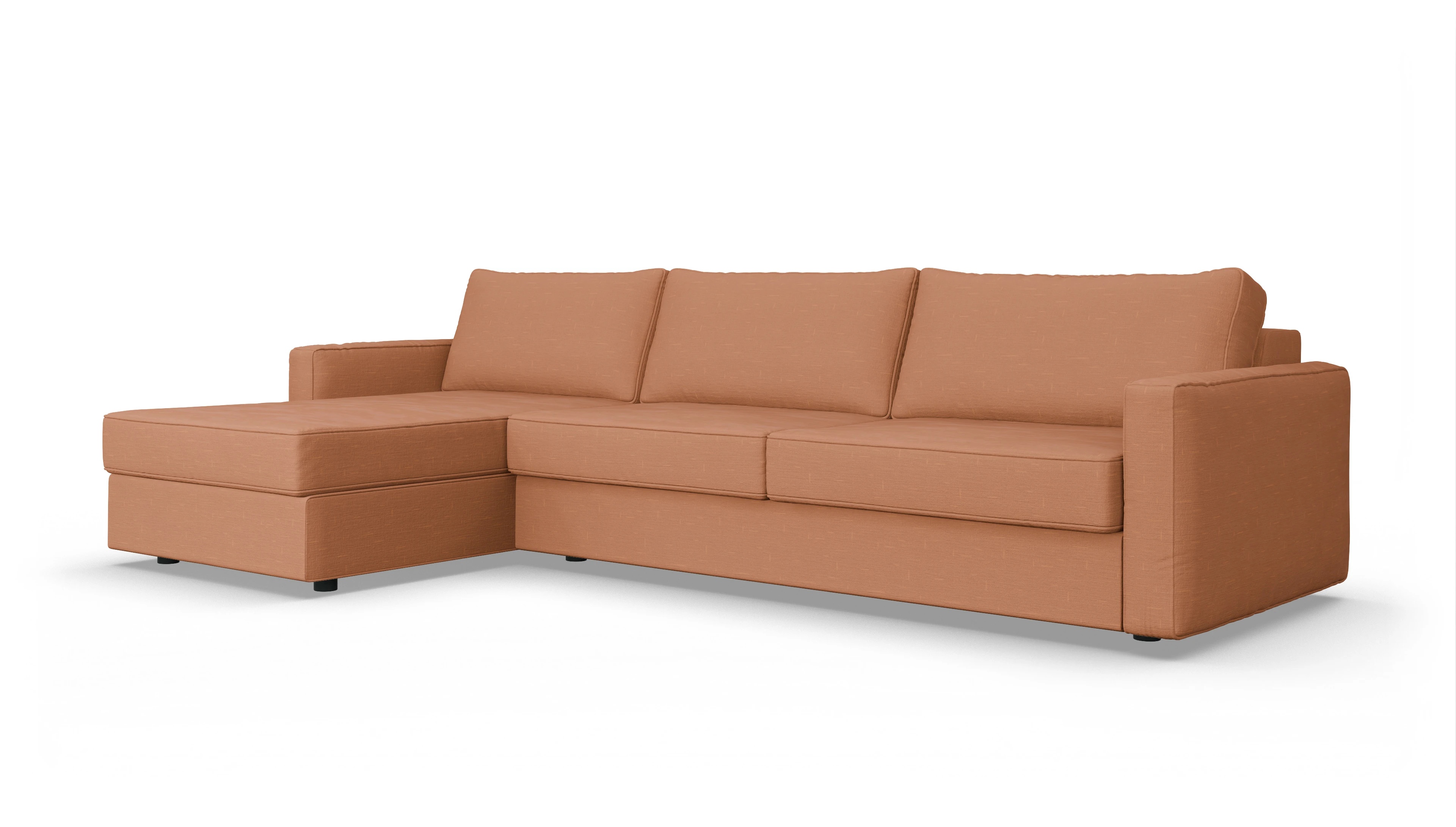 Ansicht des Produktes Ferali Sofa mit Rec links in Stoff orange