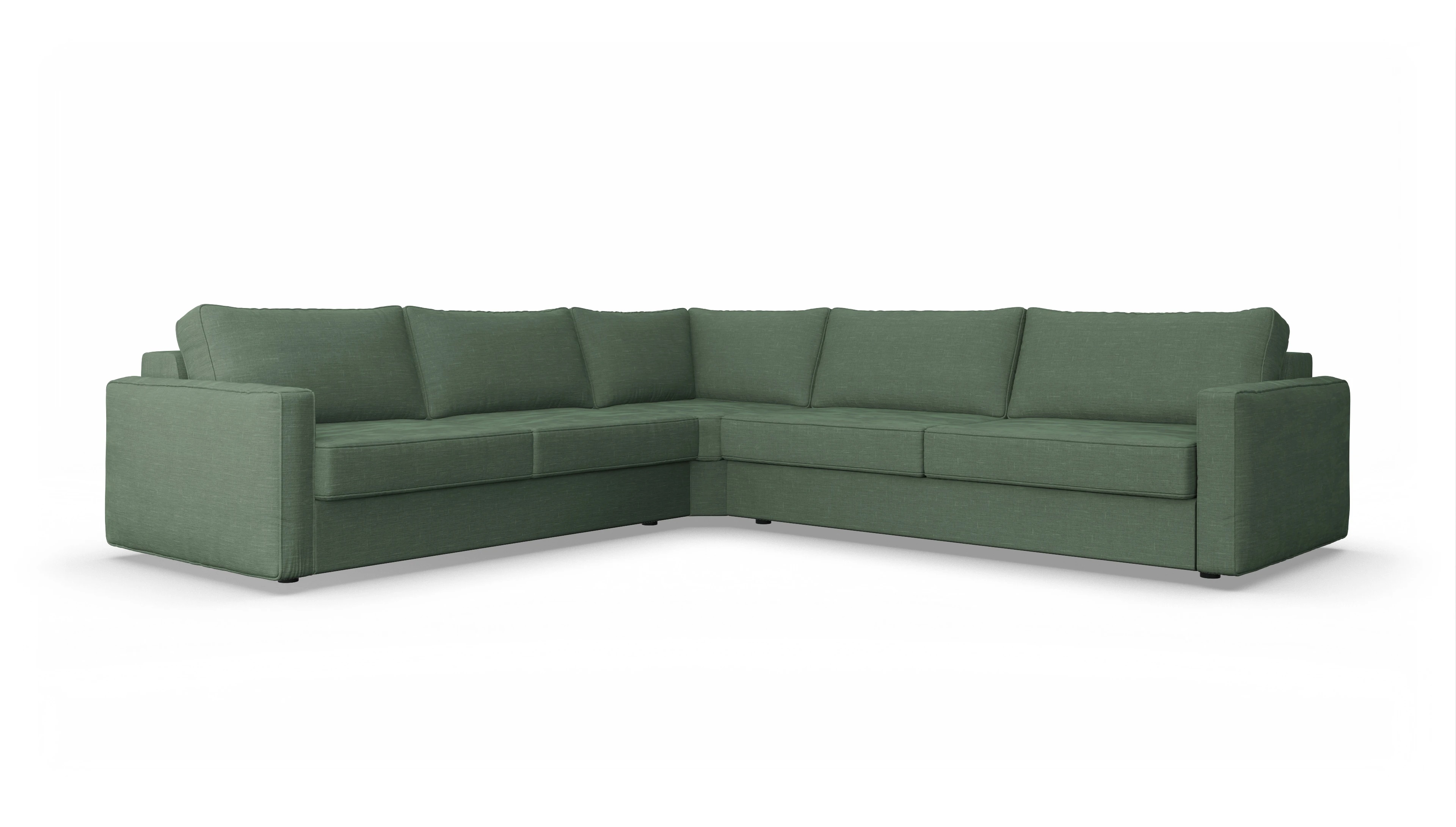 Ansicht des Produktes Ferali Ecksofa Links in Stoff grün