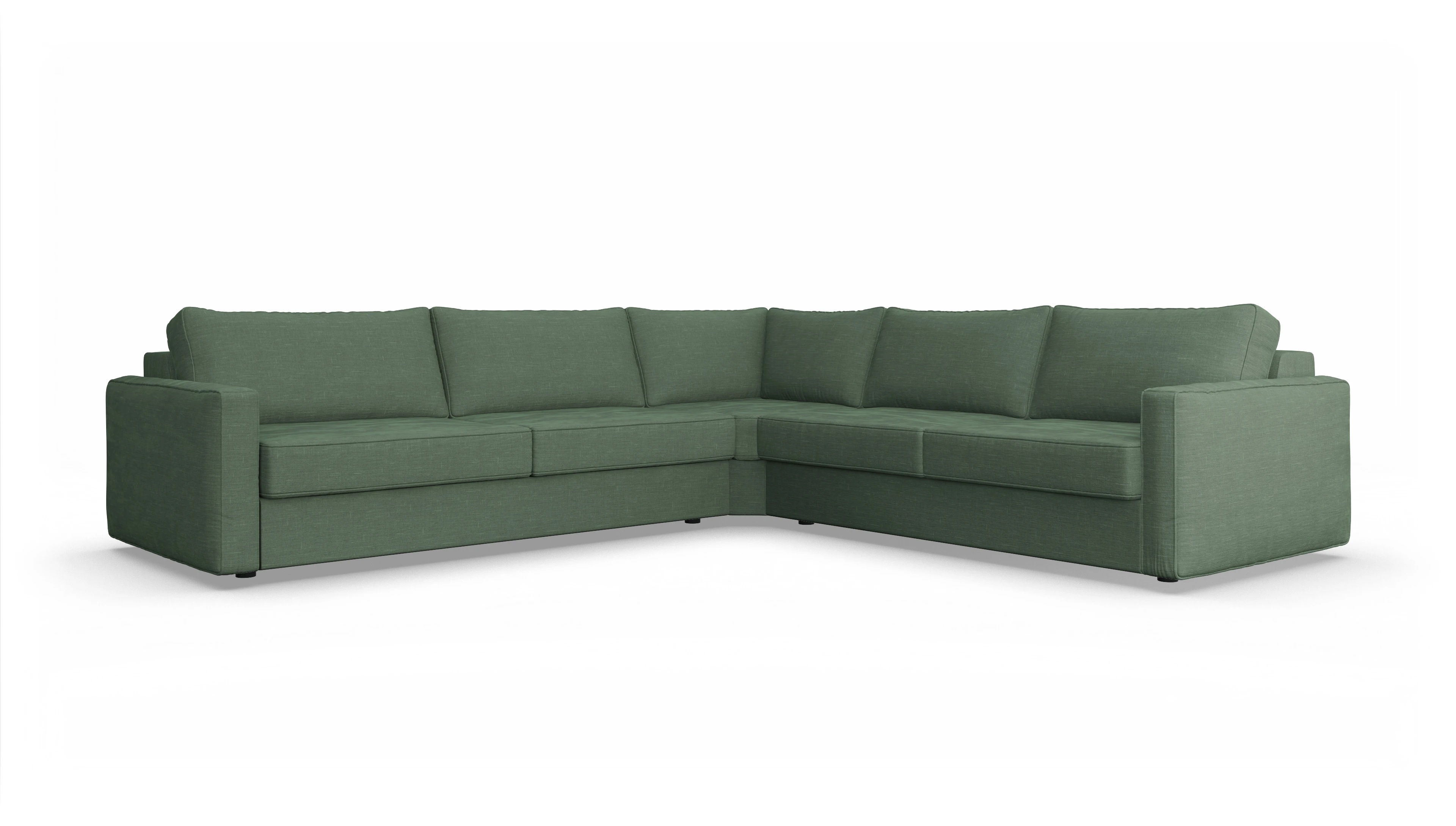 Ansicht des Produktes Ferali Ecksofa Rechts in Stoff grün