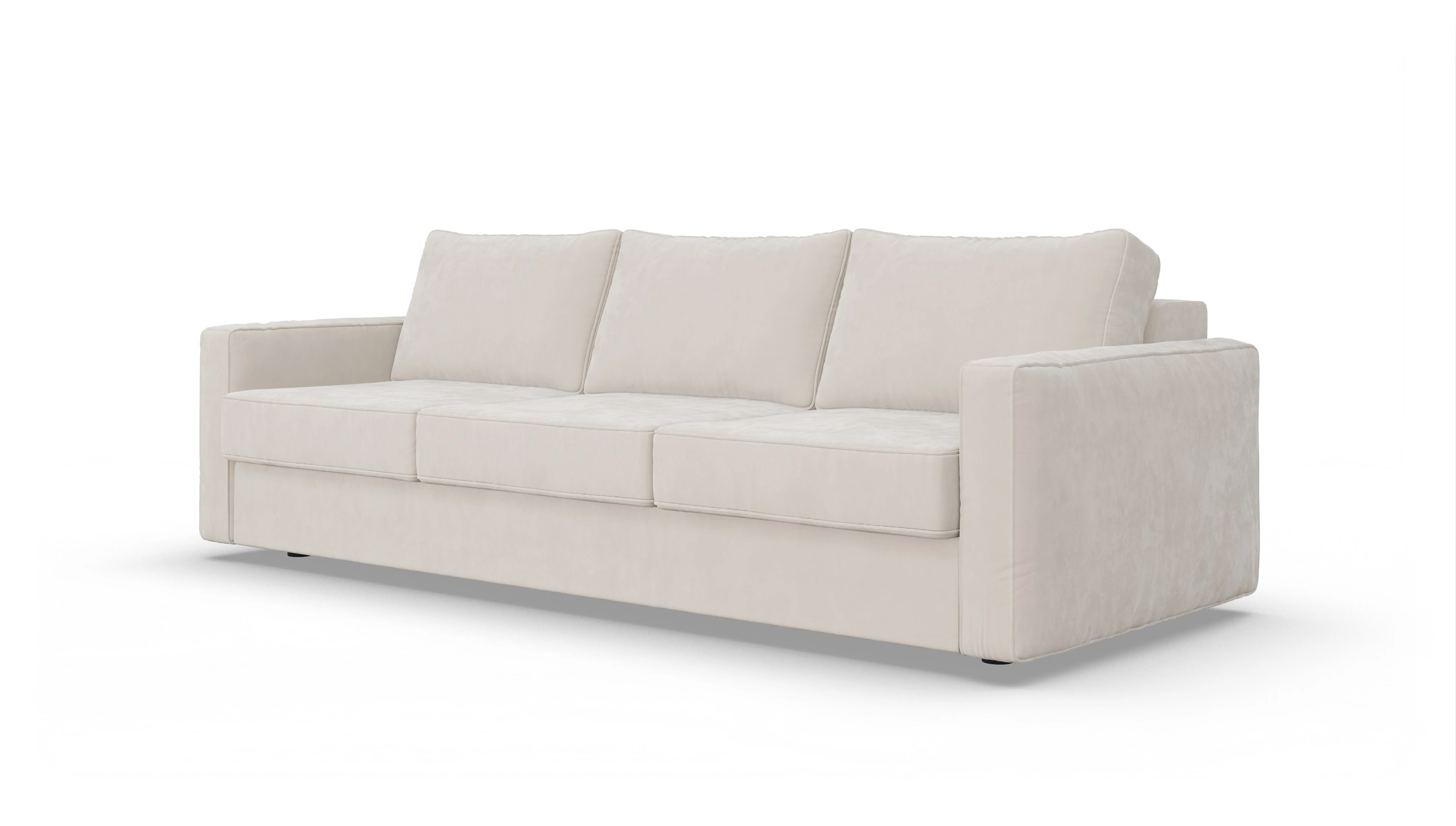 Design-Couch Ferali Ansicht des Produktes Ferali 3,5-Sitzer in Samt weiß