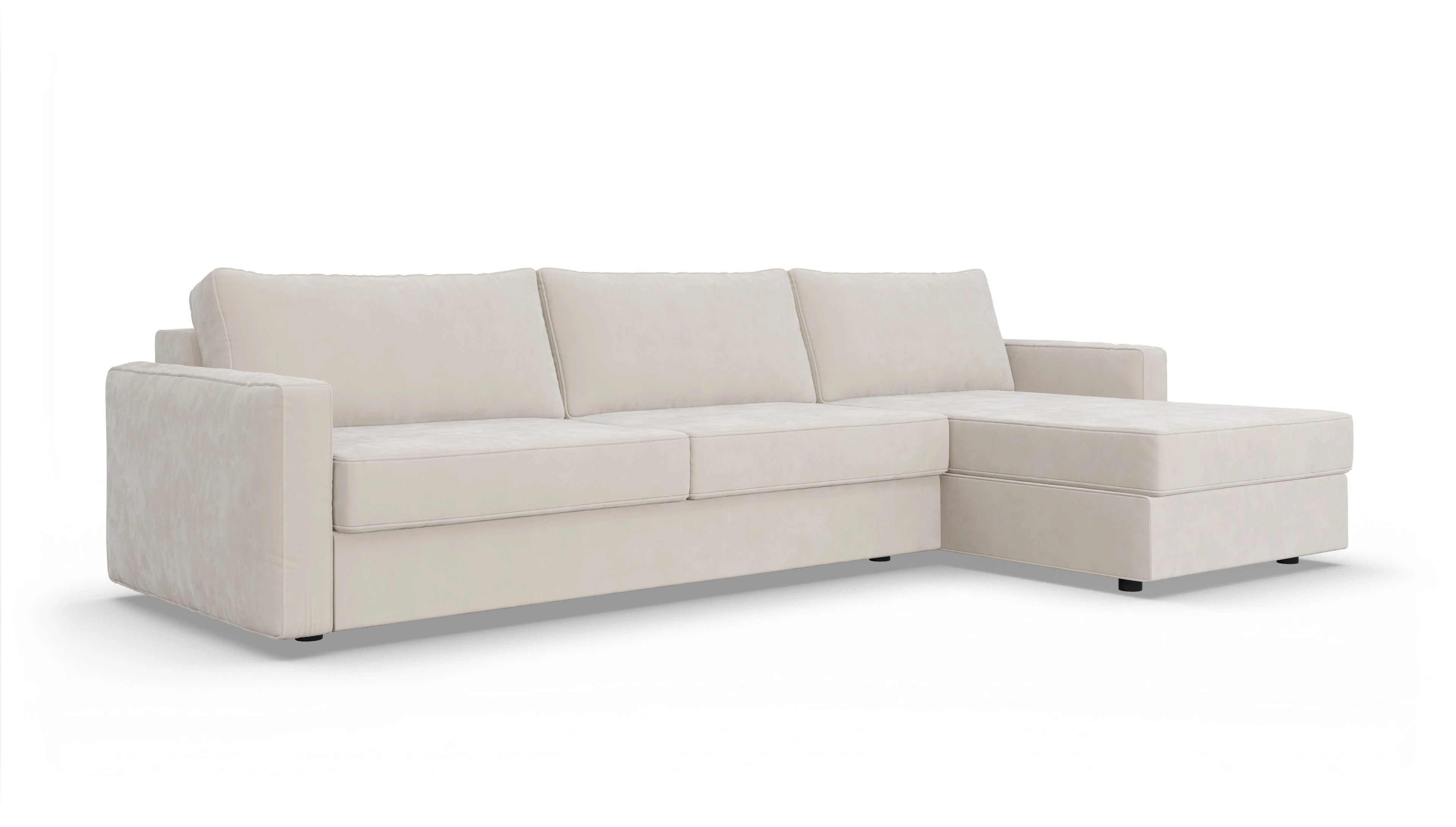 Ansicht des Produktes Ferali Sofa mit Rec rechts in Samt weiß