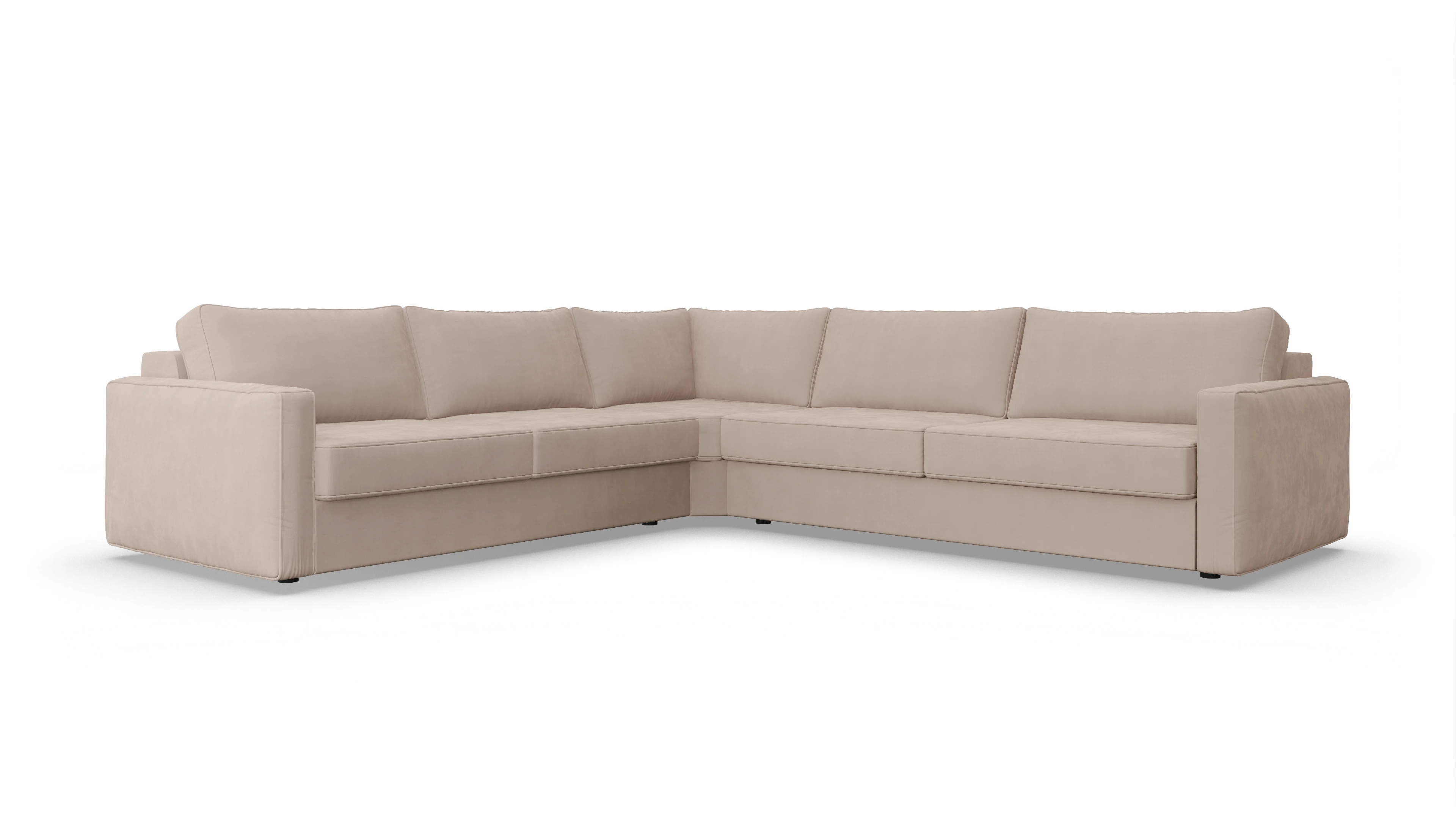 Ansicht des Produktes Ferali Ecksofa Links in Samt beige