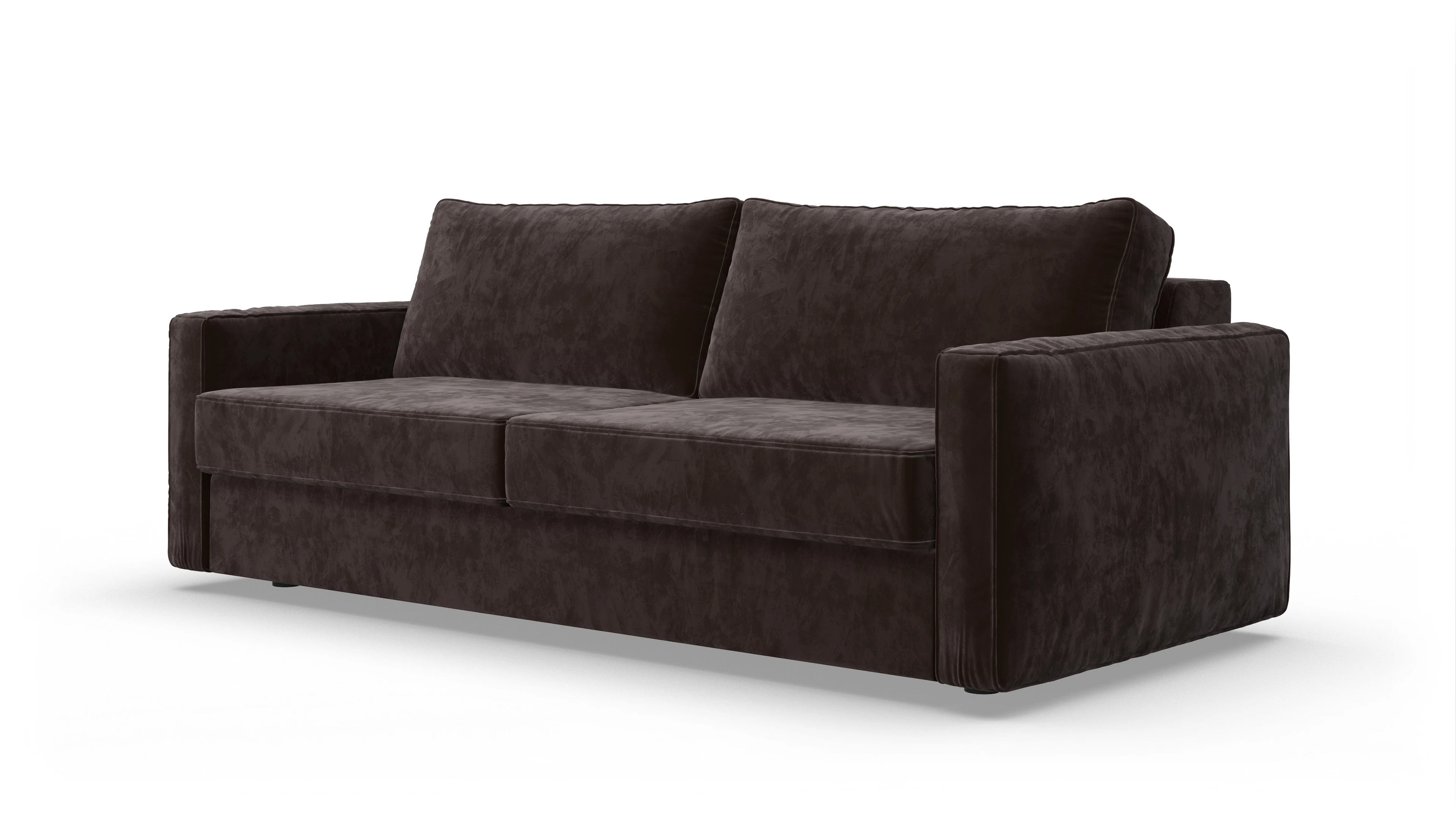 Design-Couch Ferali Ansicht des Produktes Ferali 3-Sitzer in Samt braun