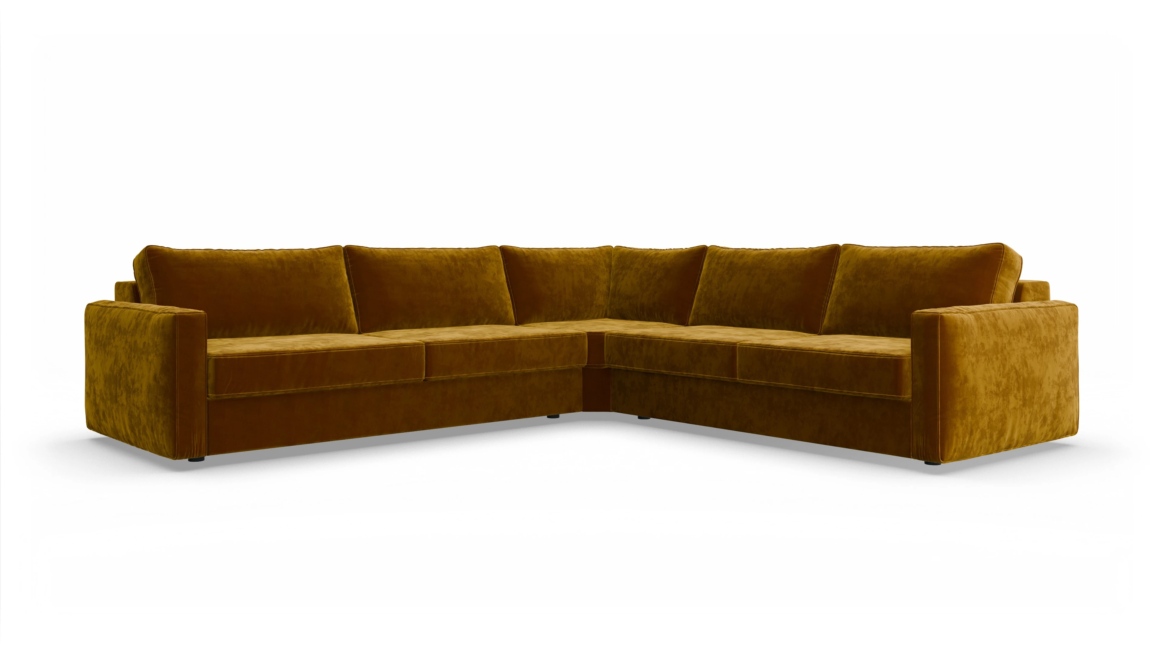 Ansicht des Produktes Ferali Ecksofa Rechts in Samt gelb