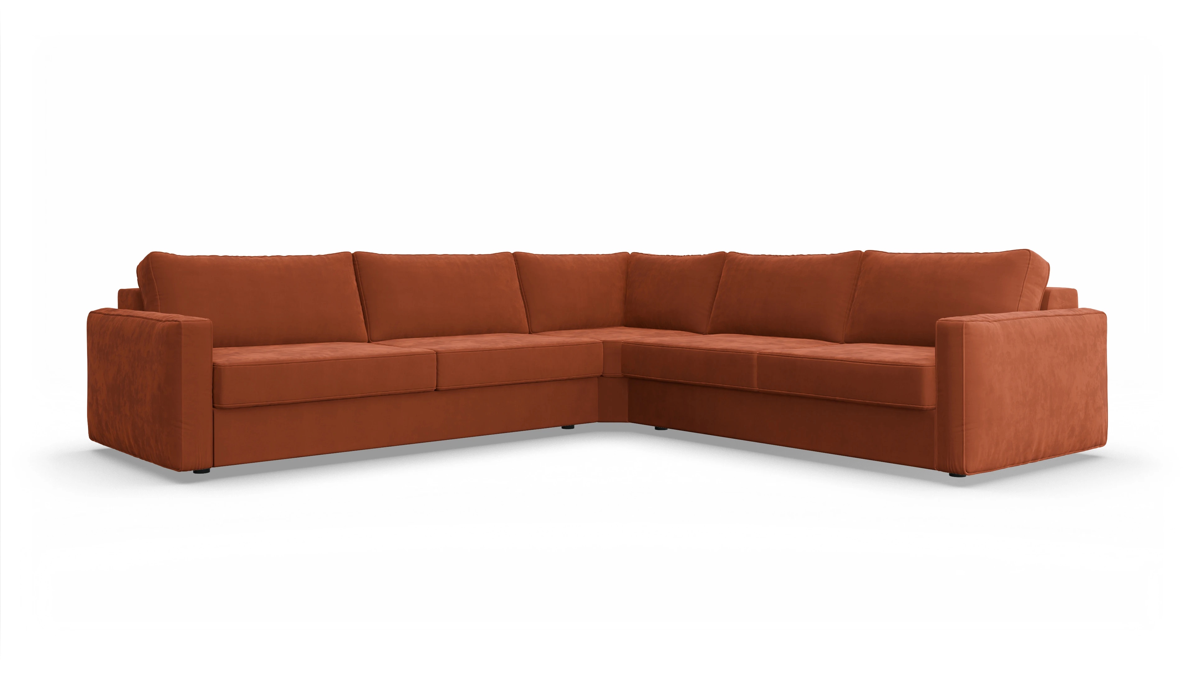 Ansicht des Produktes Ferali Ecksofa Rechts in Samt orange