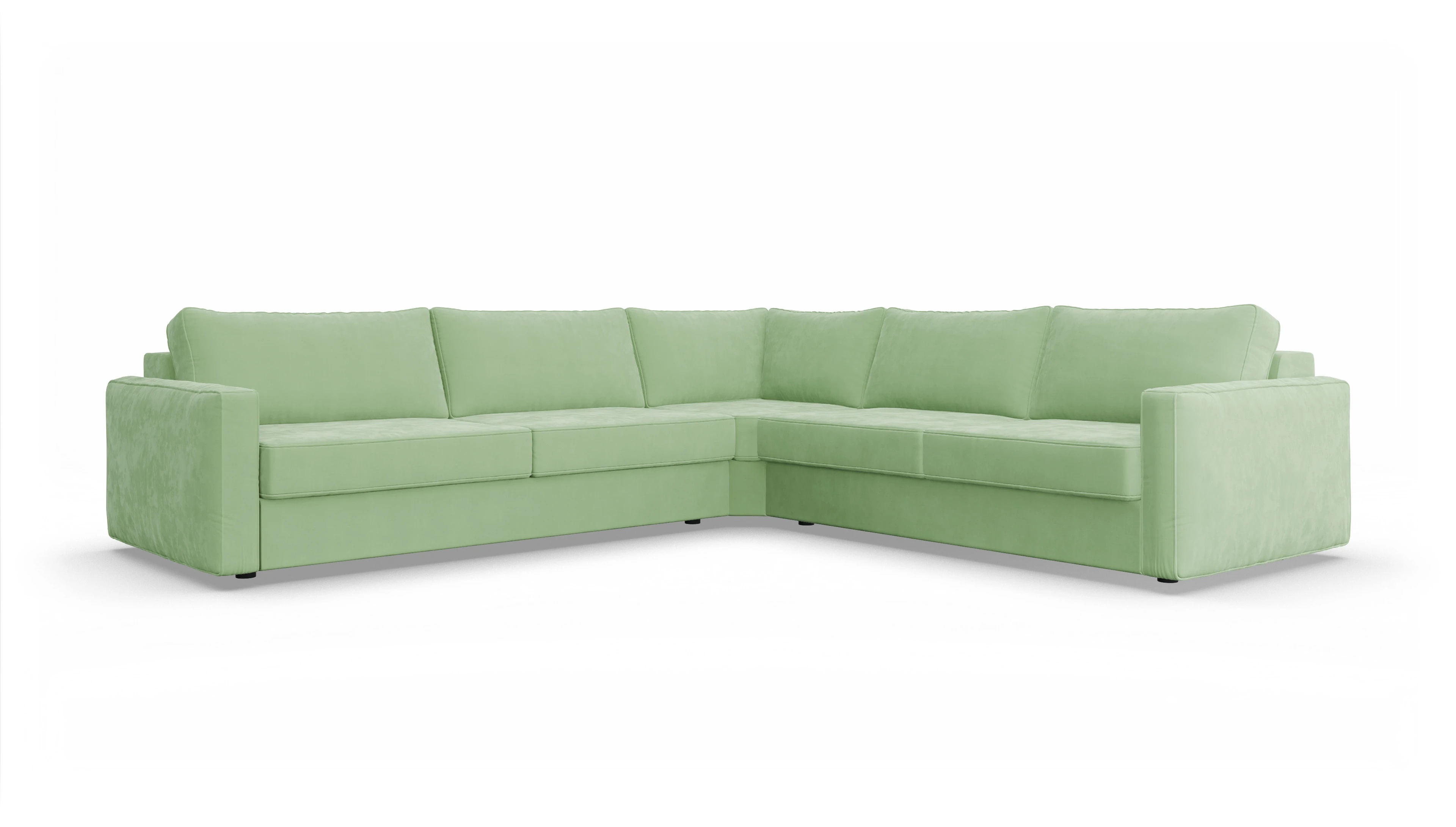 Ansicht des Produktes Ferali Ecksofa Rechts in Samt grün