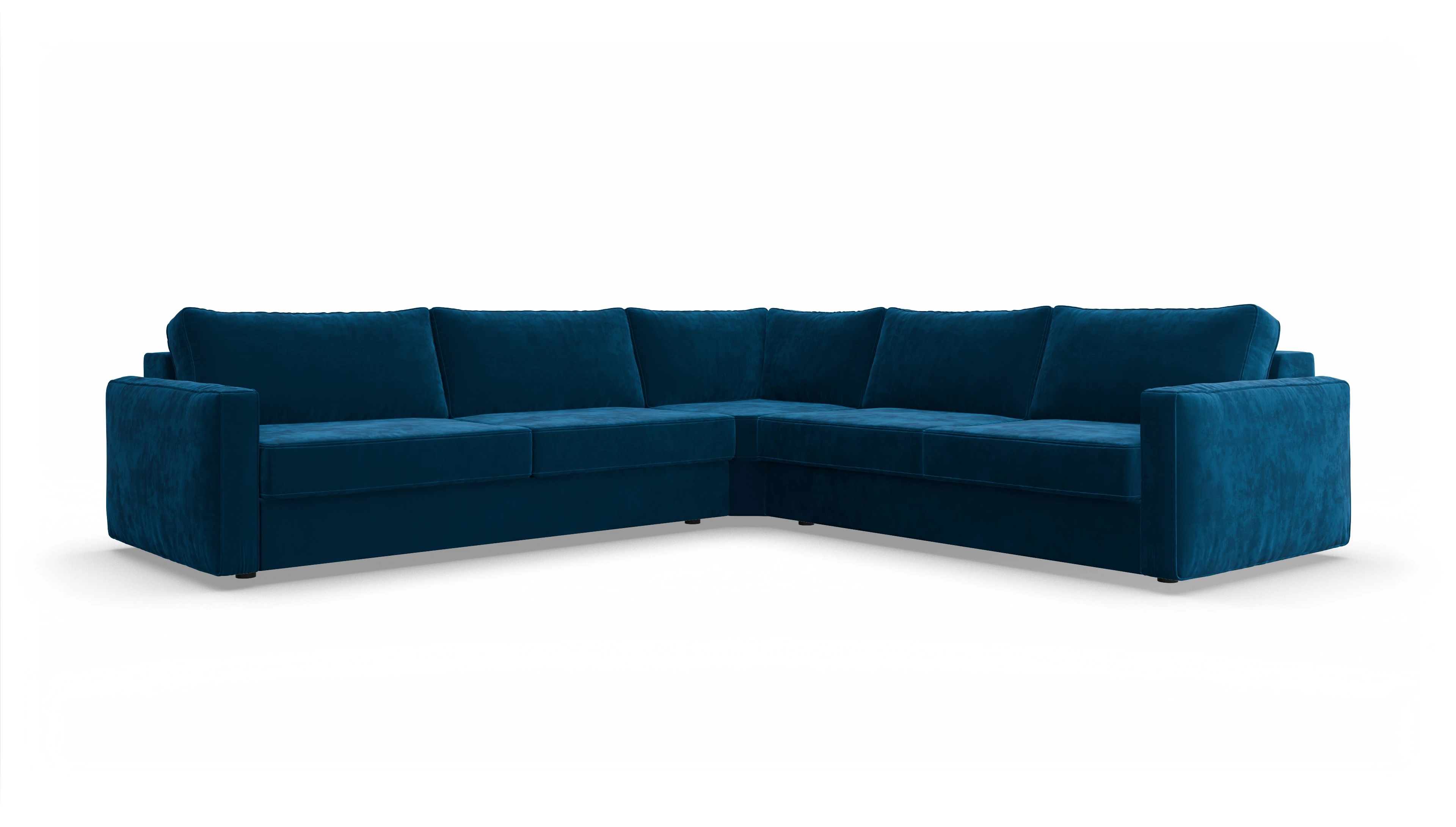 Ansicht des Produktes Ferali Ecksofa Rechts in Samt blau