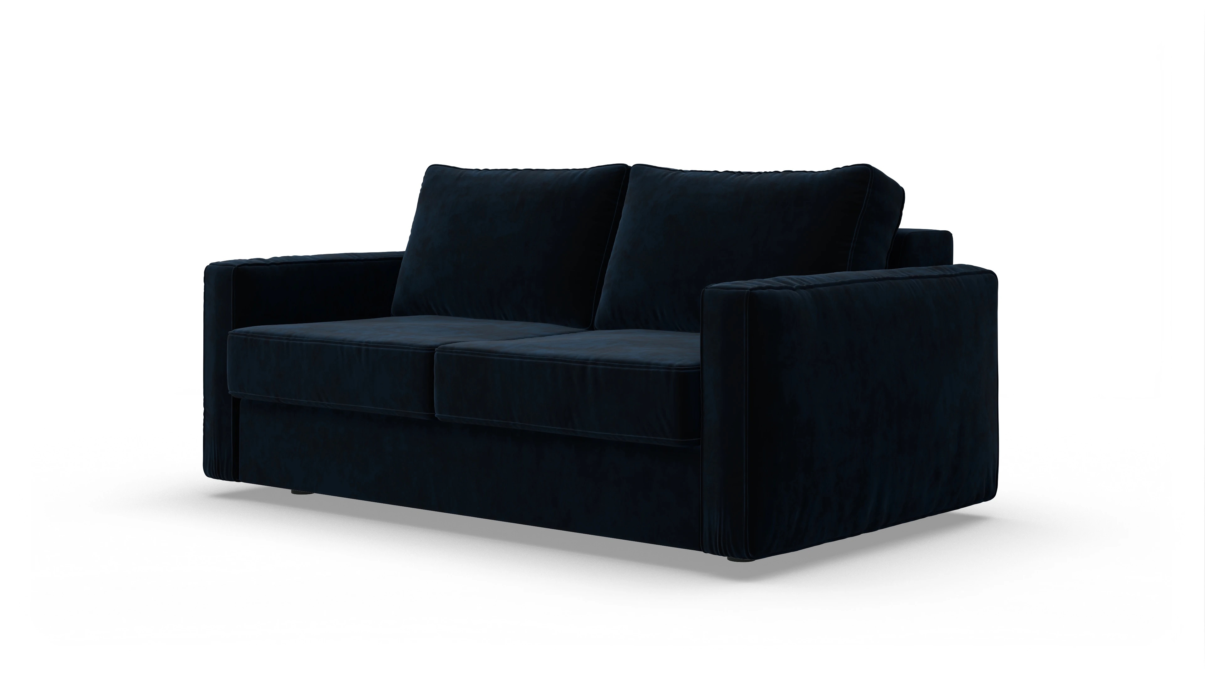 Design-Couch Ferali Ansicht des Produktes Ferali 2-Sitzer in Samt blau