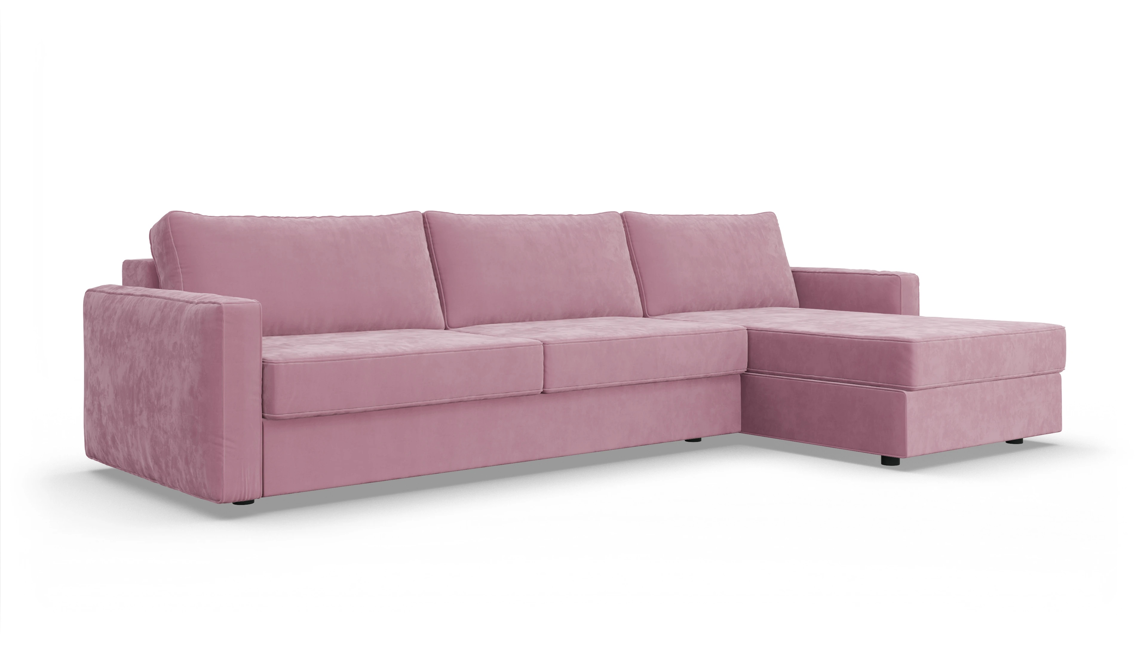 Design-Couch Ferali Ansicht des Produktes Ferali Sofa mit Rec rechts in Samt rot