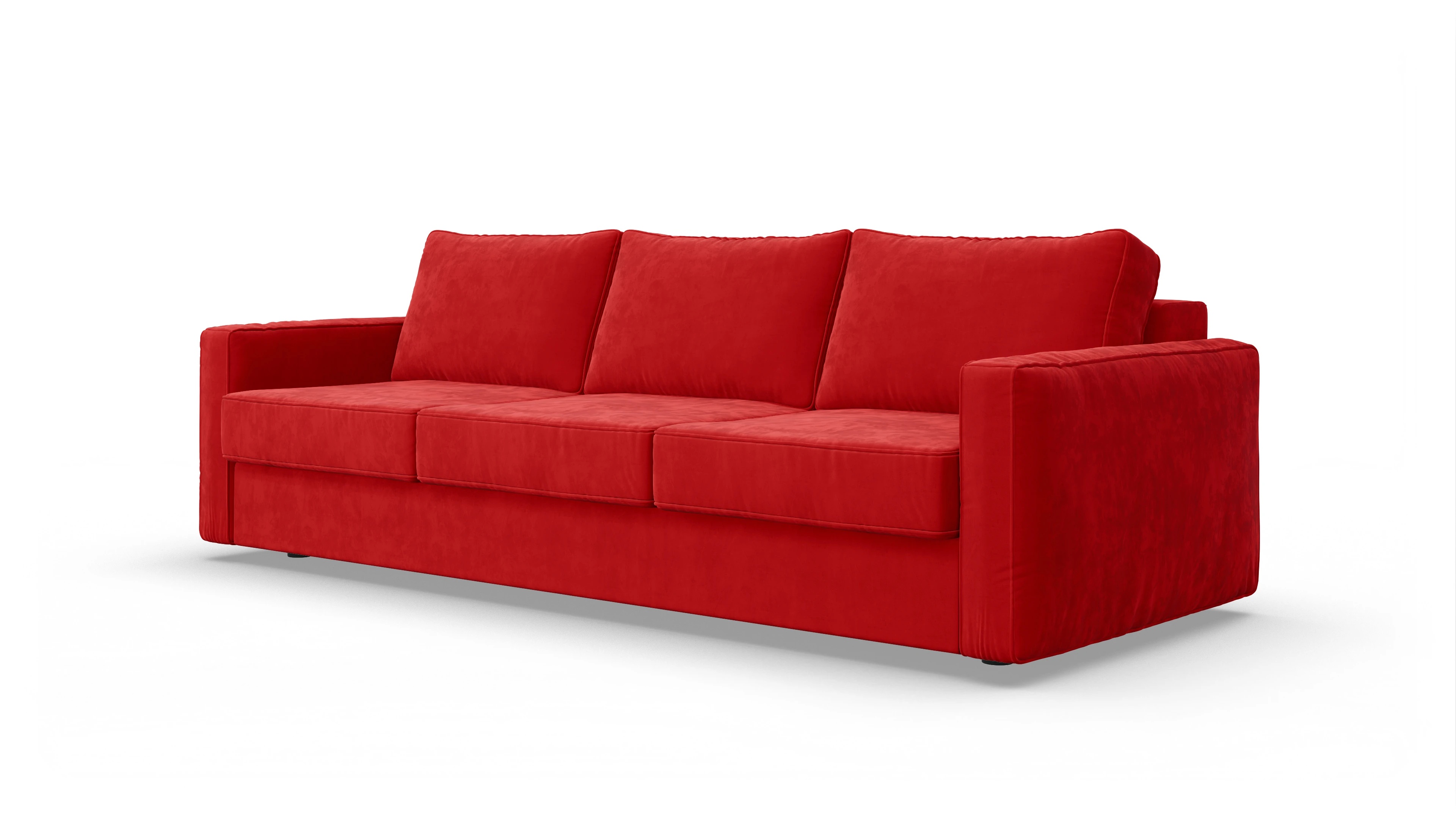Design-Couch Ferali Ansicht des Produktes Ferali 3,5-Sitzer in Samt rot