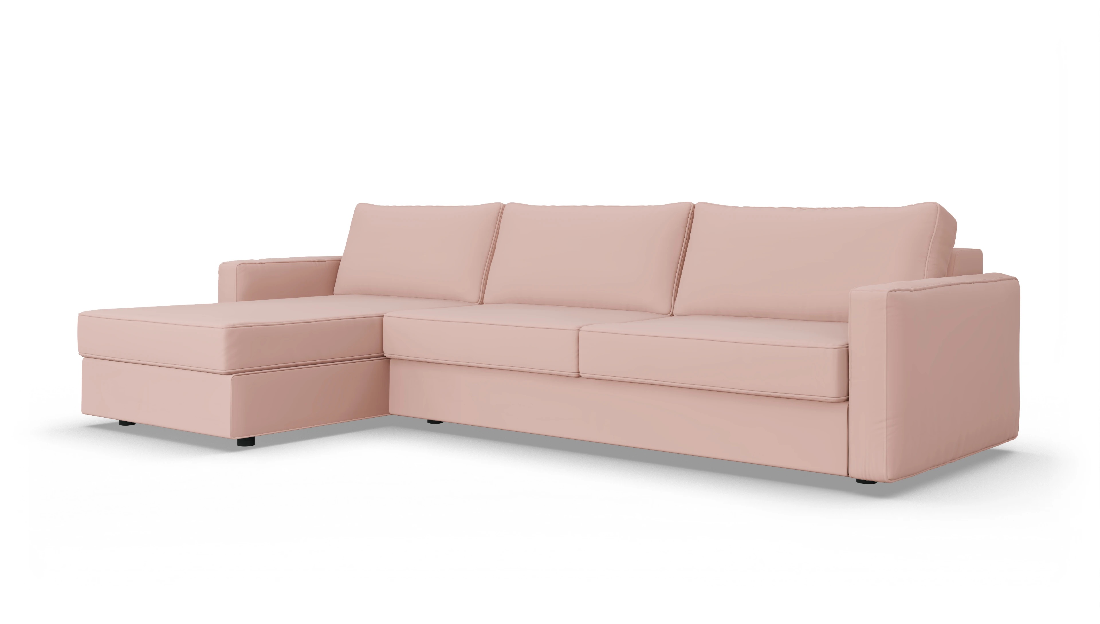 Design-Couch Ferali Ansicht des Produktes Ferali Sofa mit Rec links in Samt rot