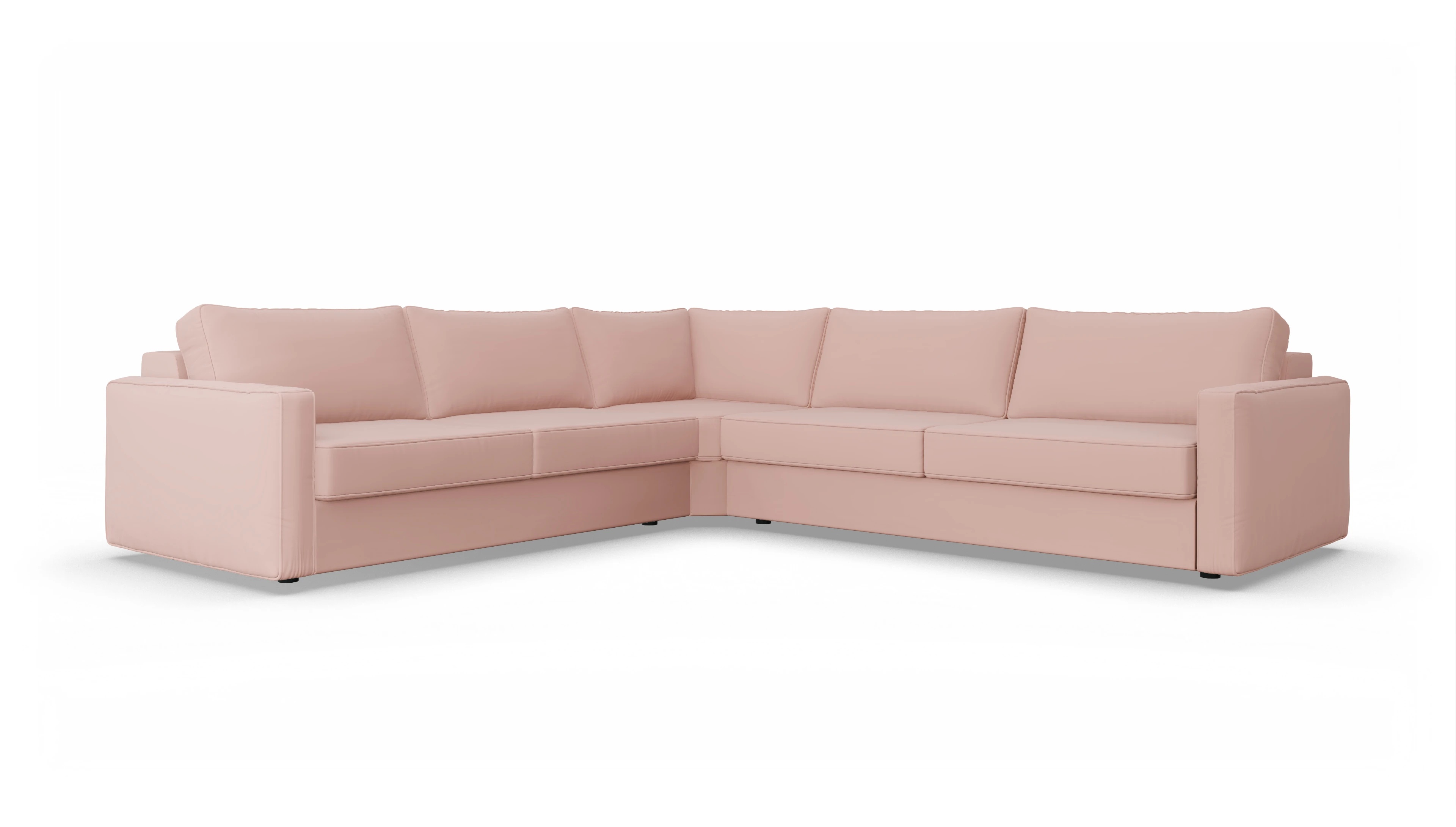 Ansicht des Produktes Ferali Ecksofa Links in Samt rot
