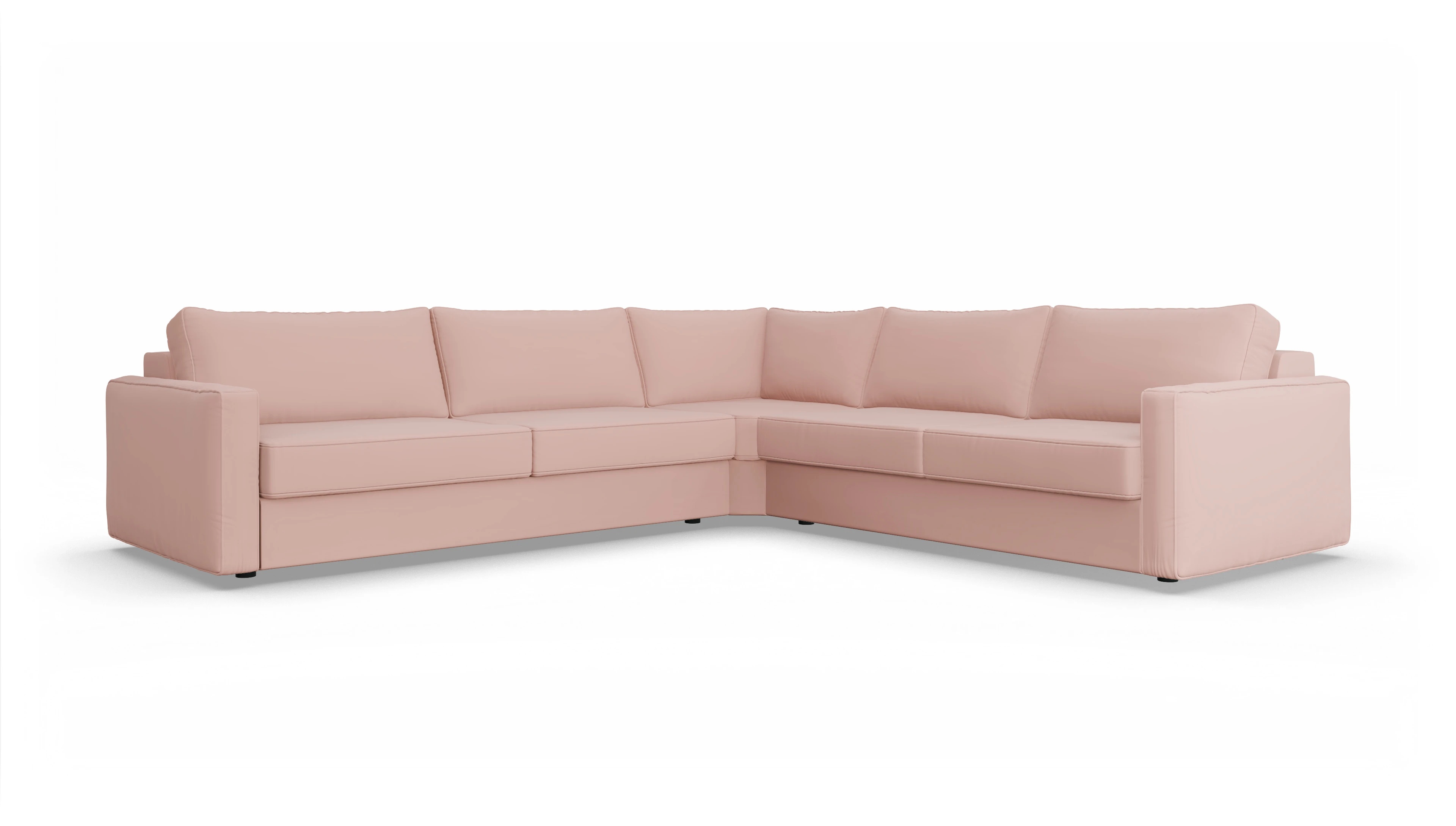 Design-Couch Ferali Ansicht des Produktes Ferali Ecksofa Rechts in Samt rot