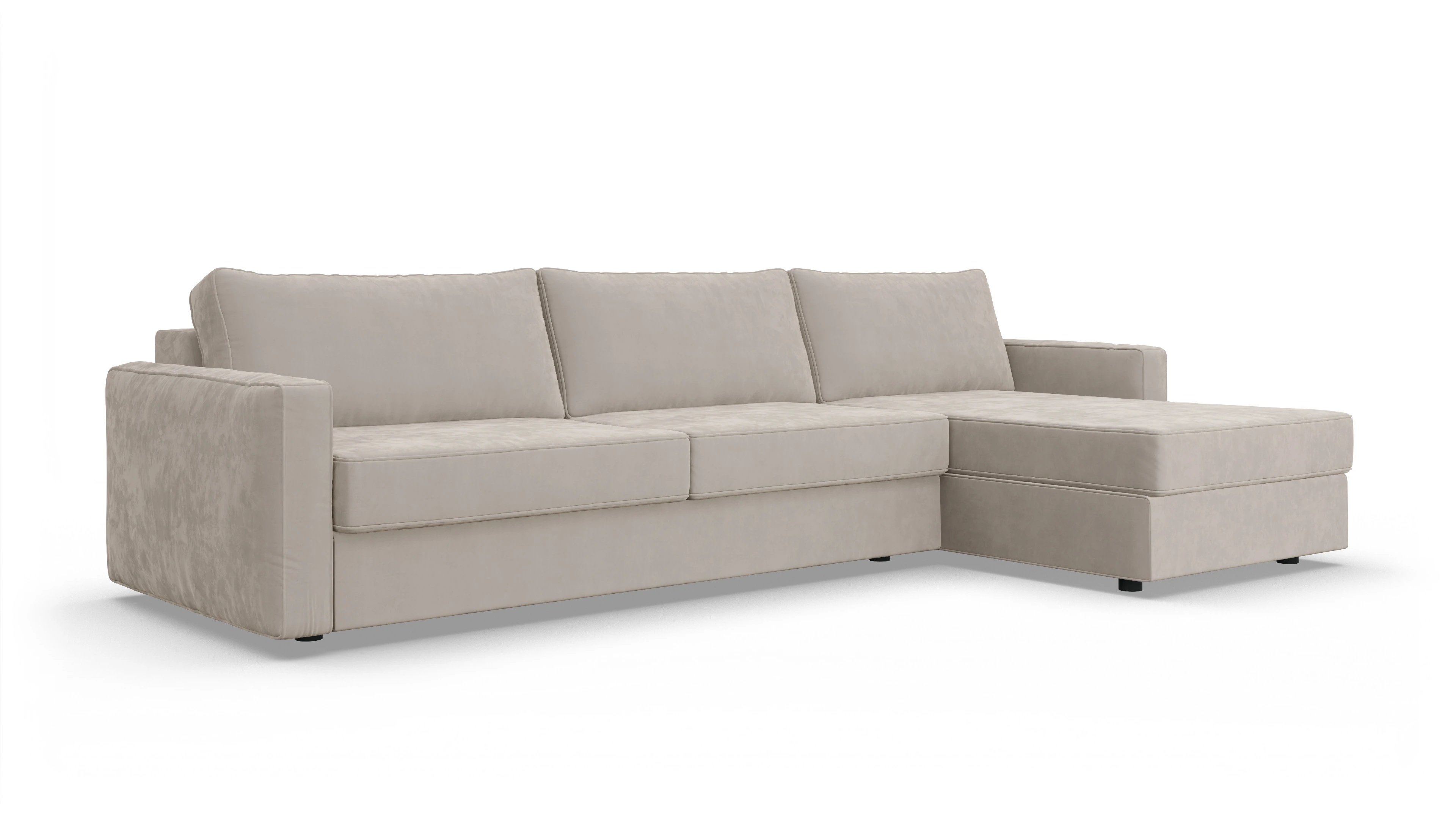 Ansicht des Produktes Ferali Sofa mit Rec rechts in Samt grau