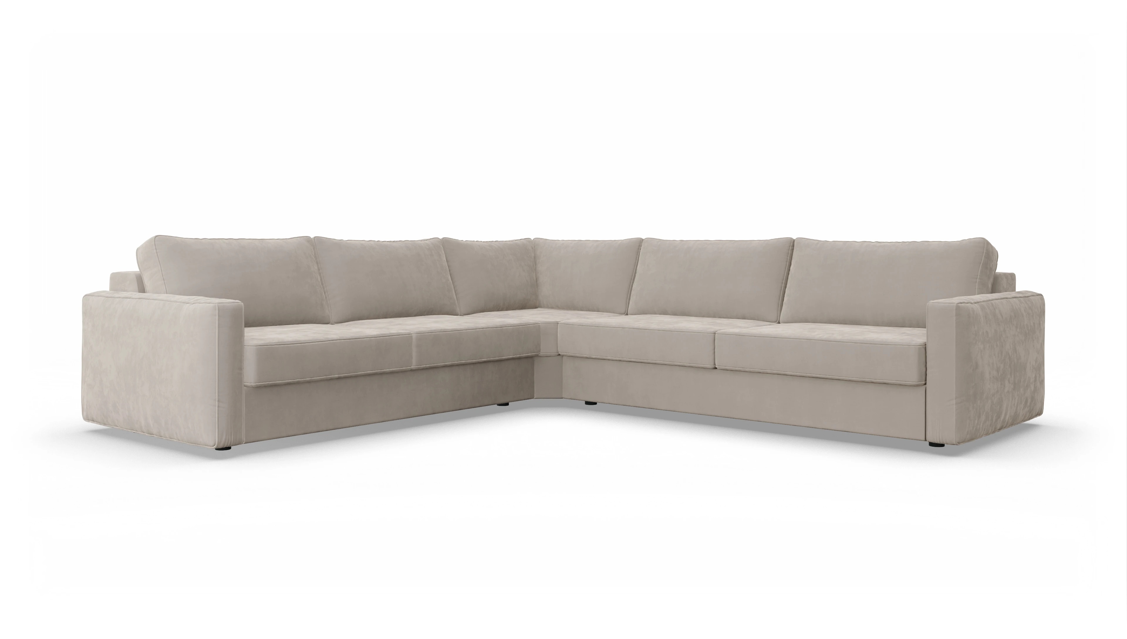 Ansicht des Produktes Ferali Ecksofa Links in Samt grau