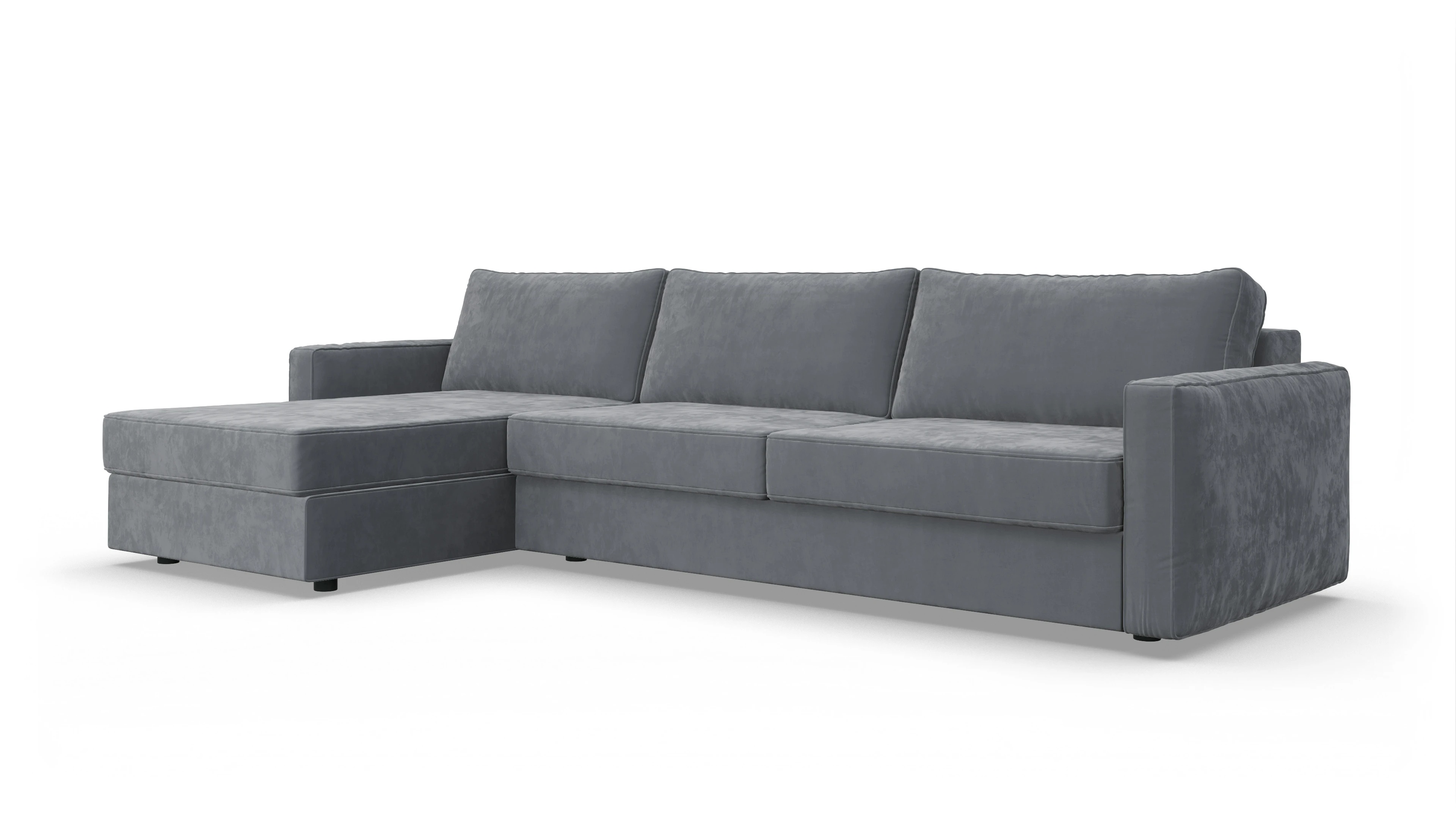 Ansicht des Produktes Ferali Sofa mit Rec links in Samt grau