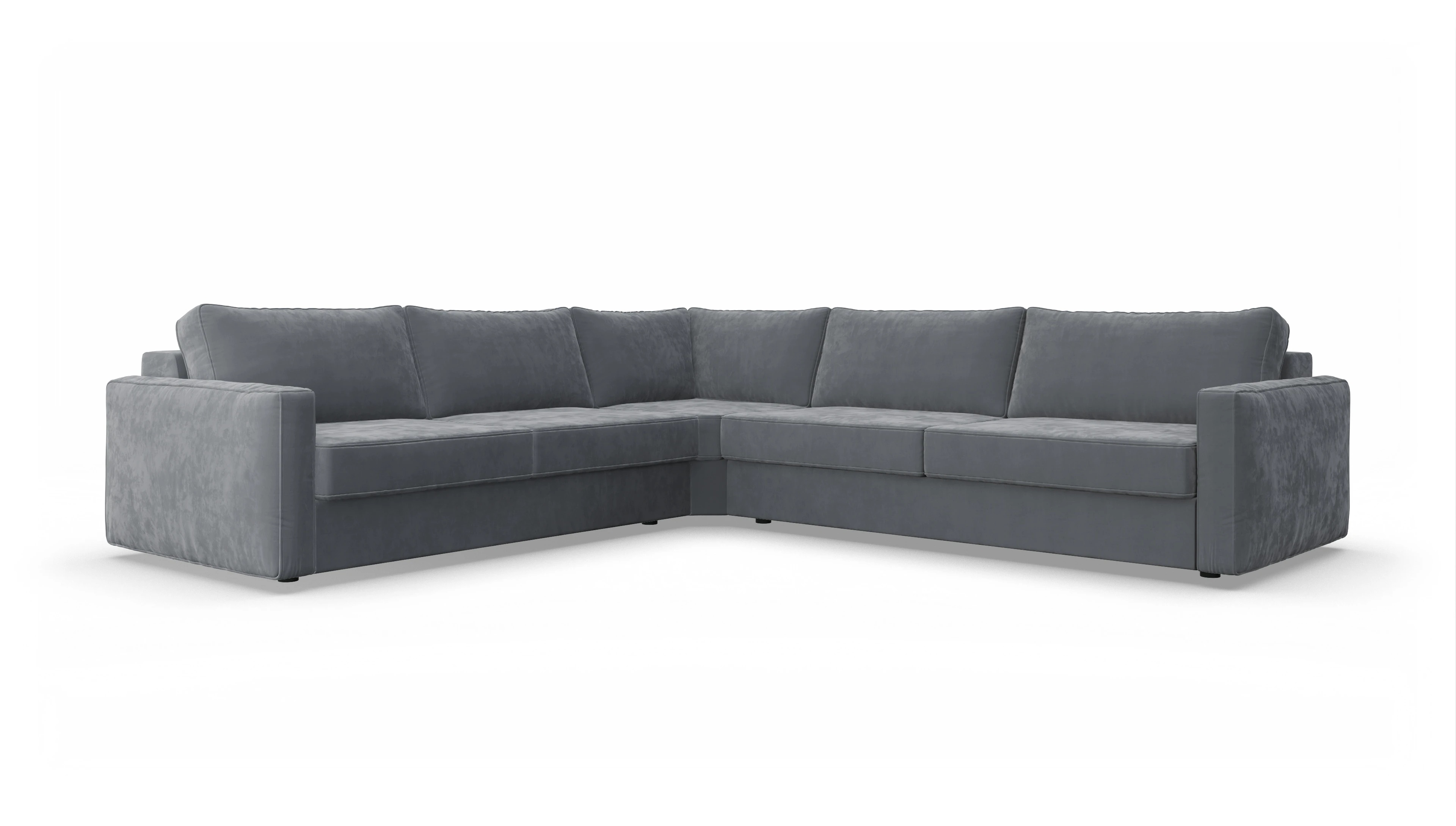 Ansicht des Produktes Ferali Ecksofa Links in Samt grau