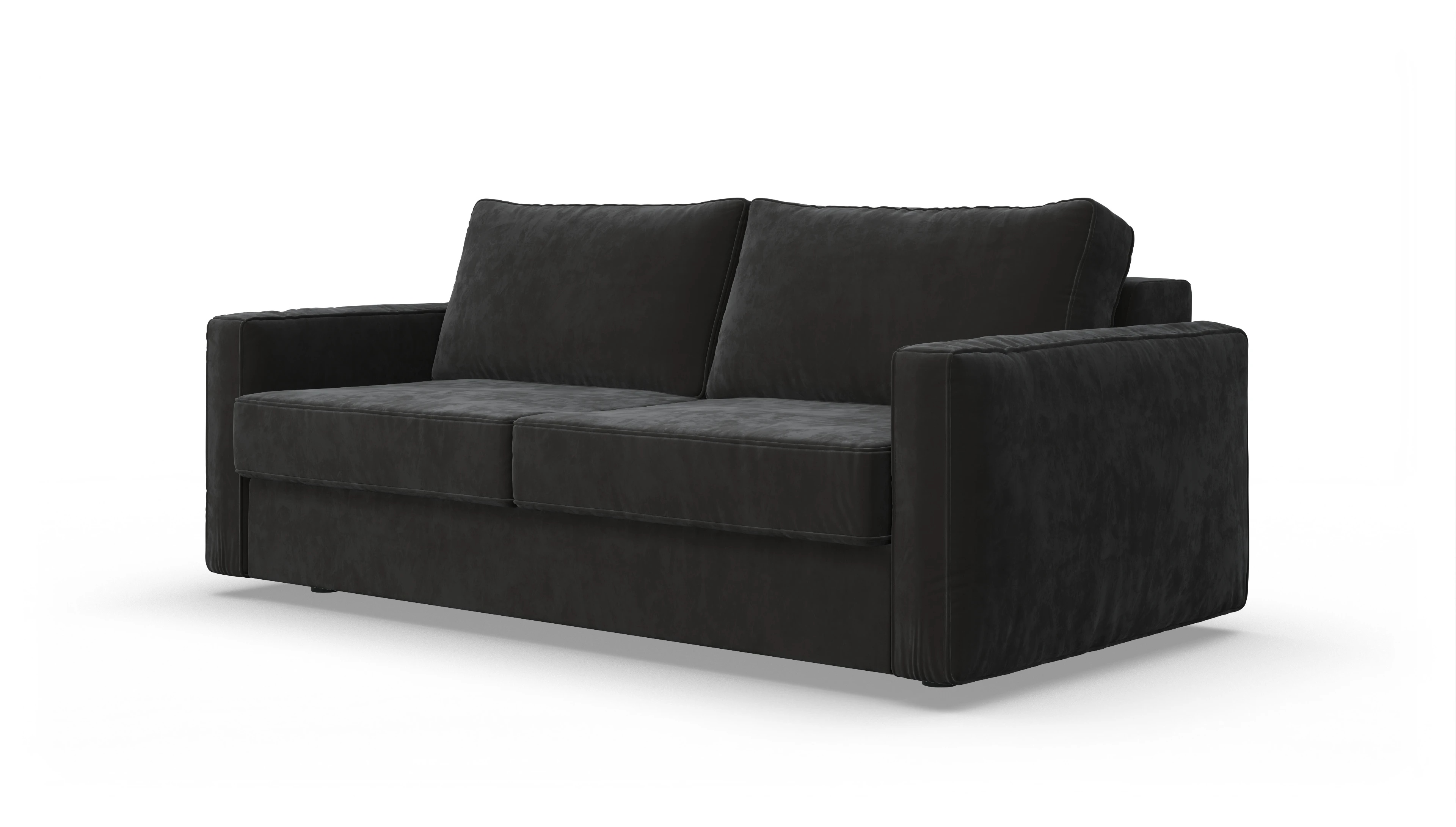 Design-Couch Ferali Ansicht des Produktes Ferali 2,5-Sitzer in Samt grau