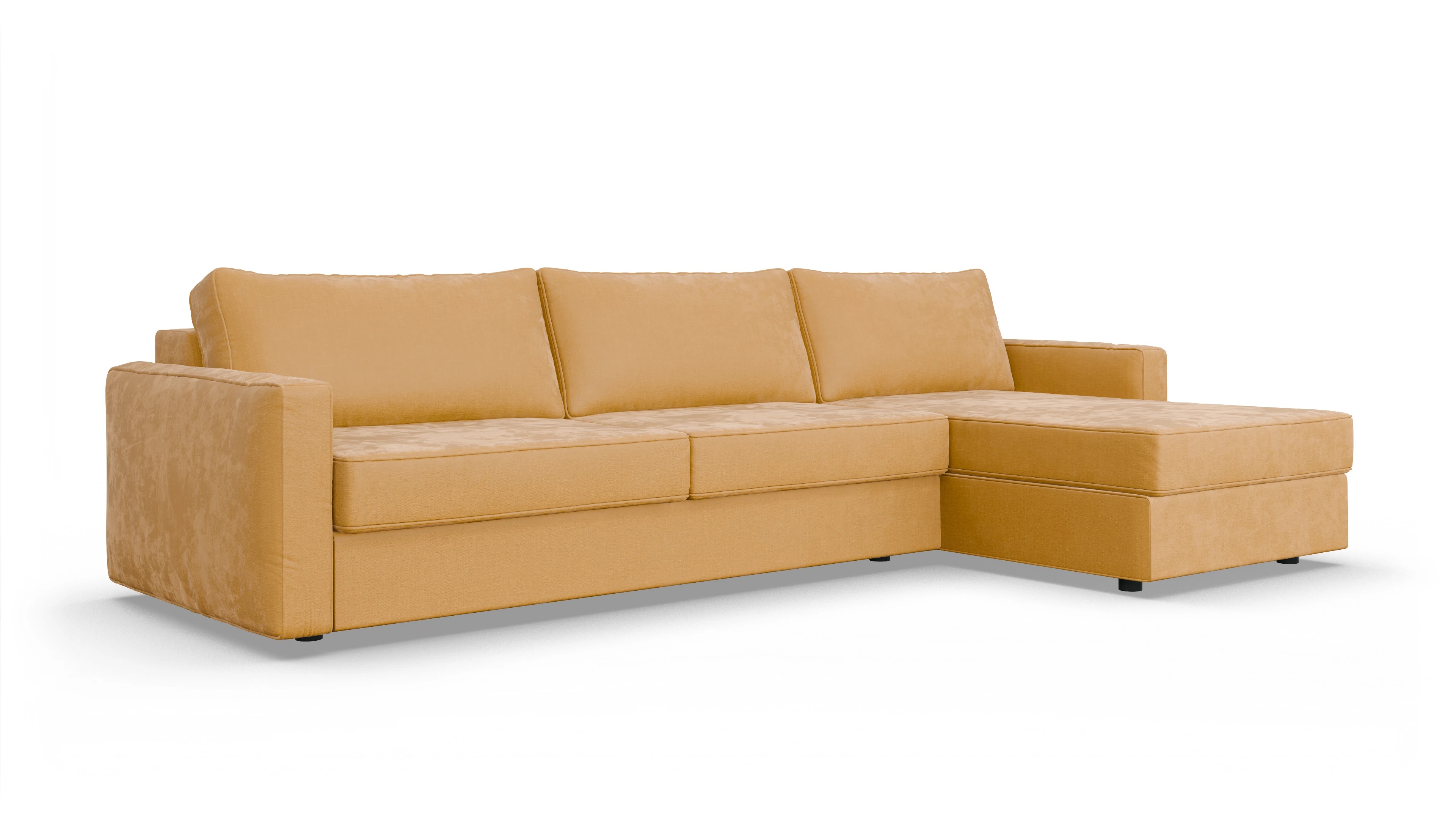 Ansicht des Produktes Ferali Sofa mit Rec rechts in Stoff gelb