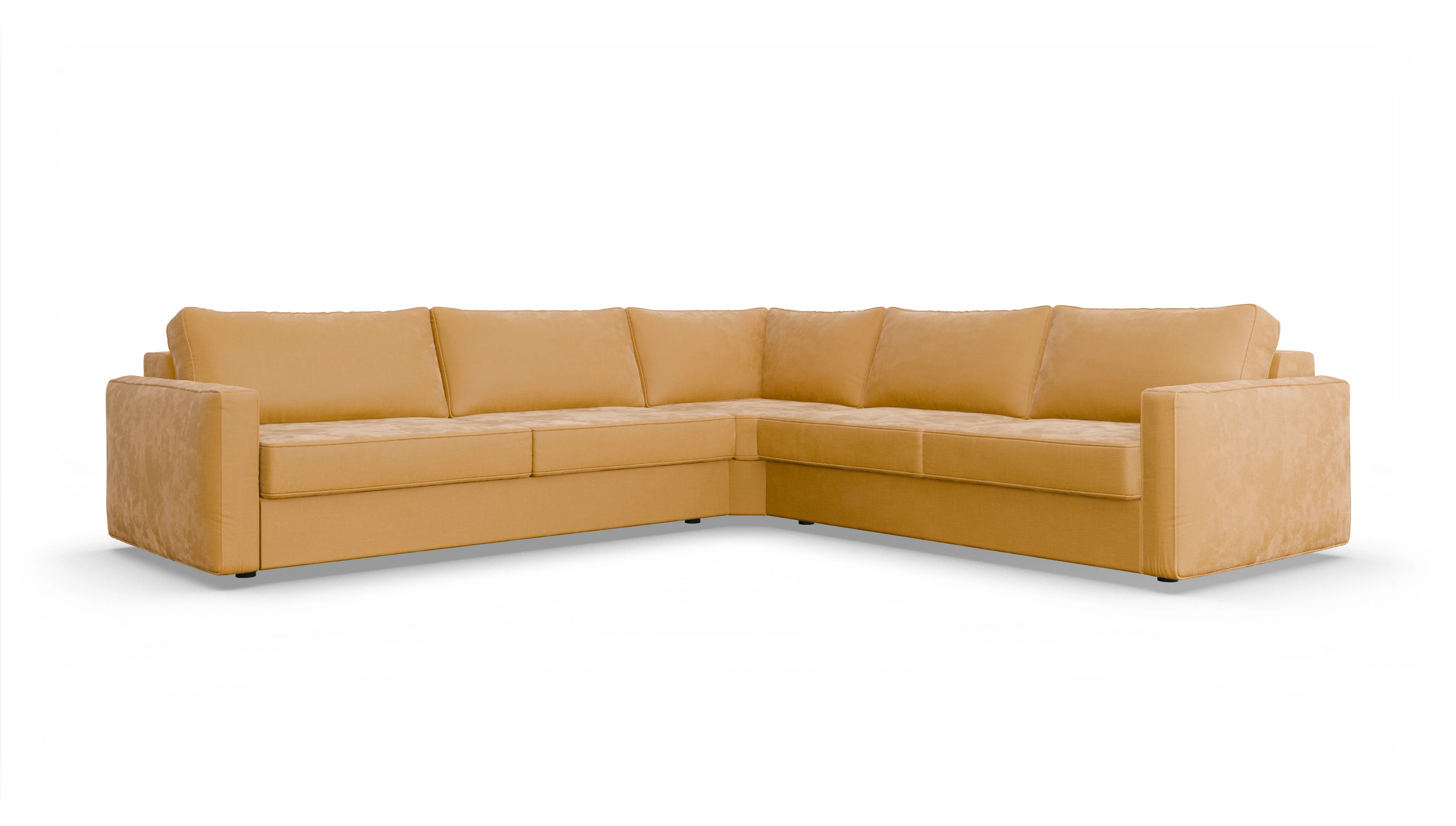 Ansicht des Produktes Ferali Ecksofa Rechts in Stoff gelb