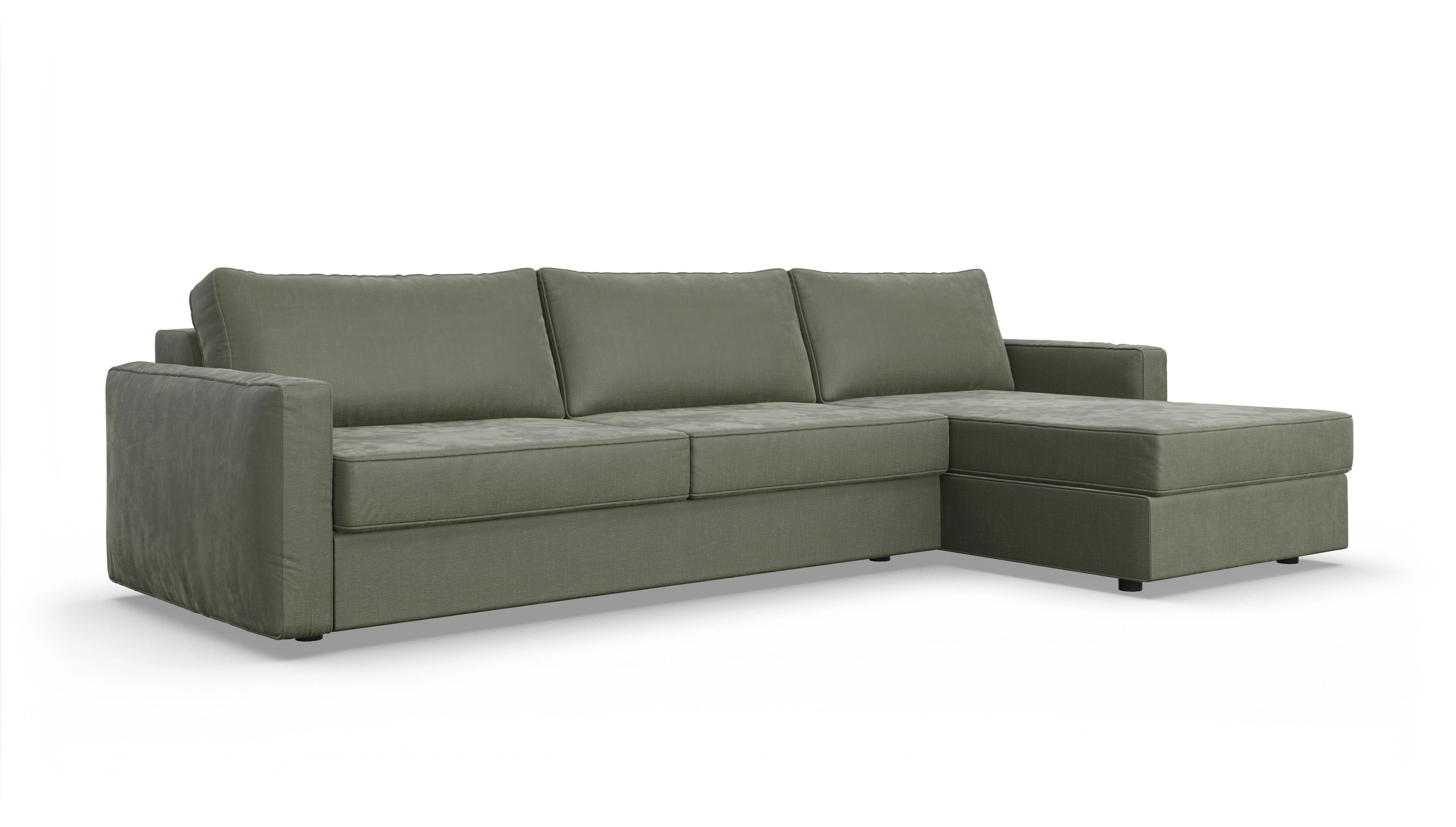 Ansicht des Produktes Ferali Sofa mit Rec rechts in Stoff grün