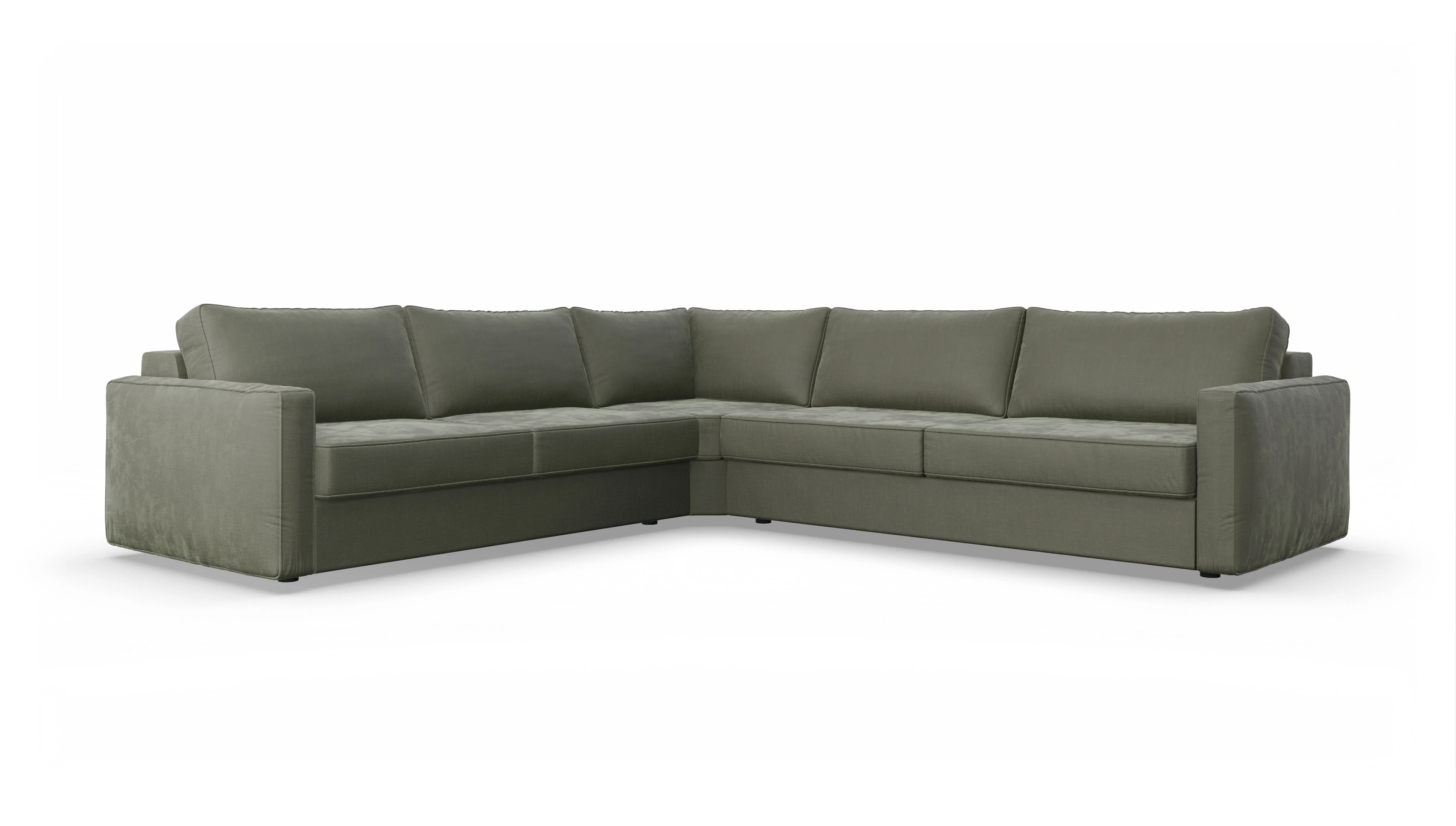 Ansicht des Produktes Ferali Ecksofa Links in Stoff grün