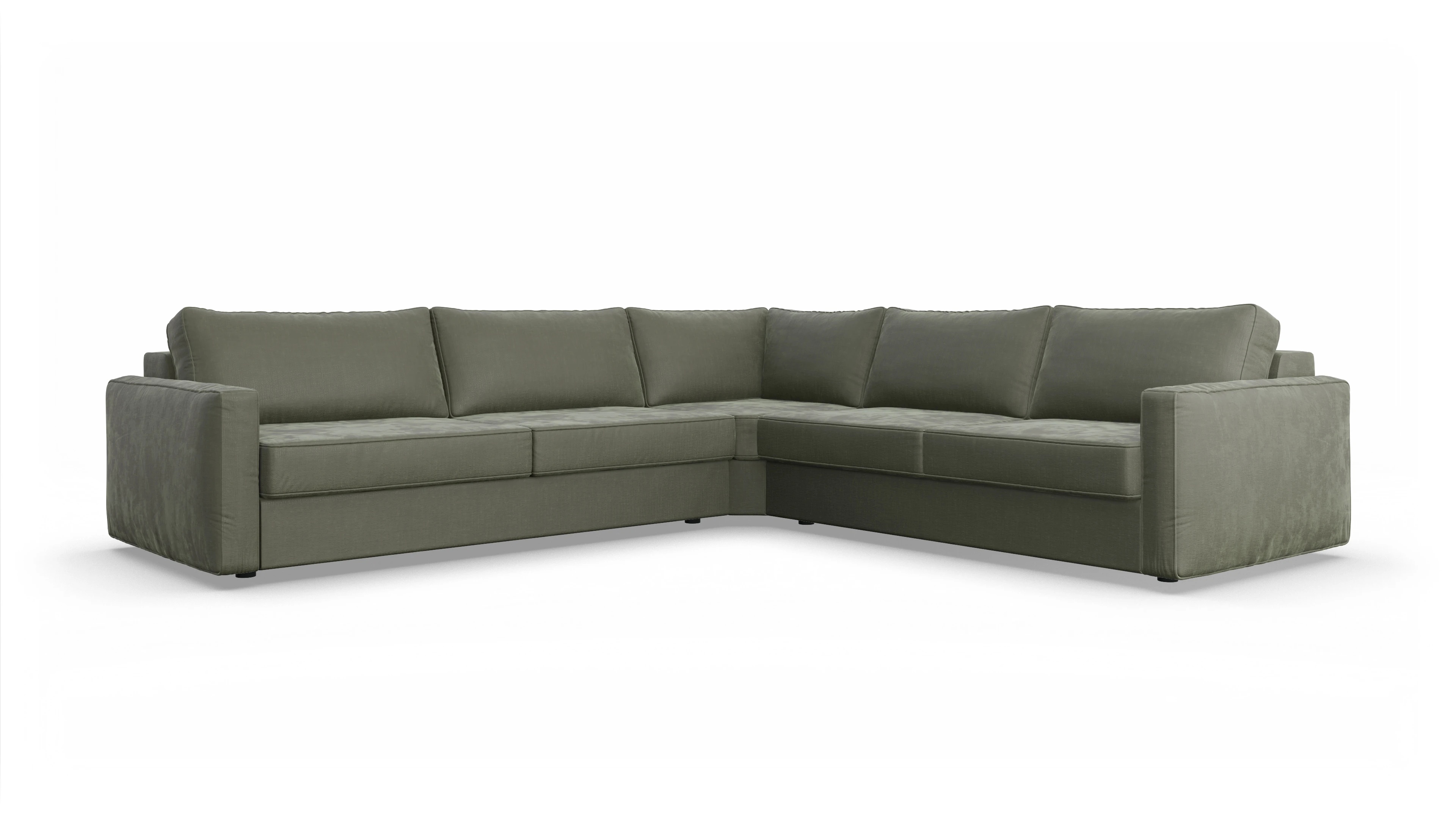Ansicht des Produktes Ferali Ecksofa Rechts in Stoff grün