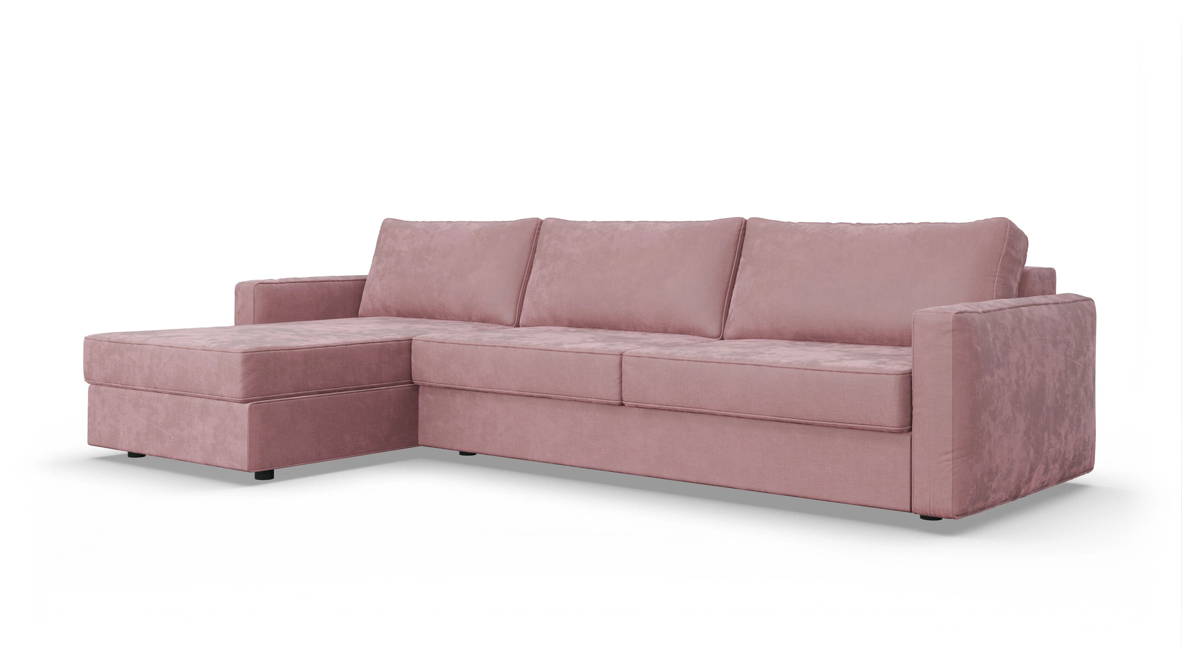 Design-Couch Ferali Ansicht des Produktes Ferali Sofa mit Rec links in Stoff rot