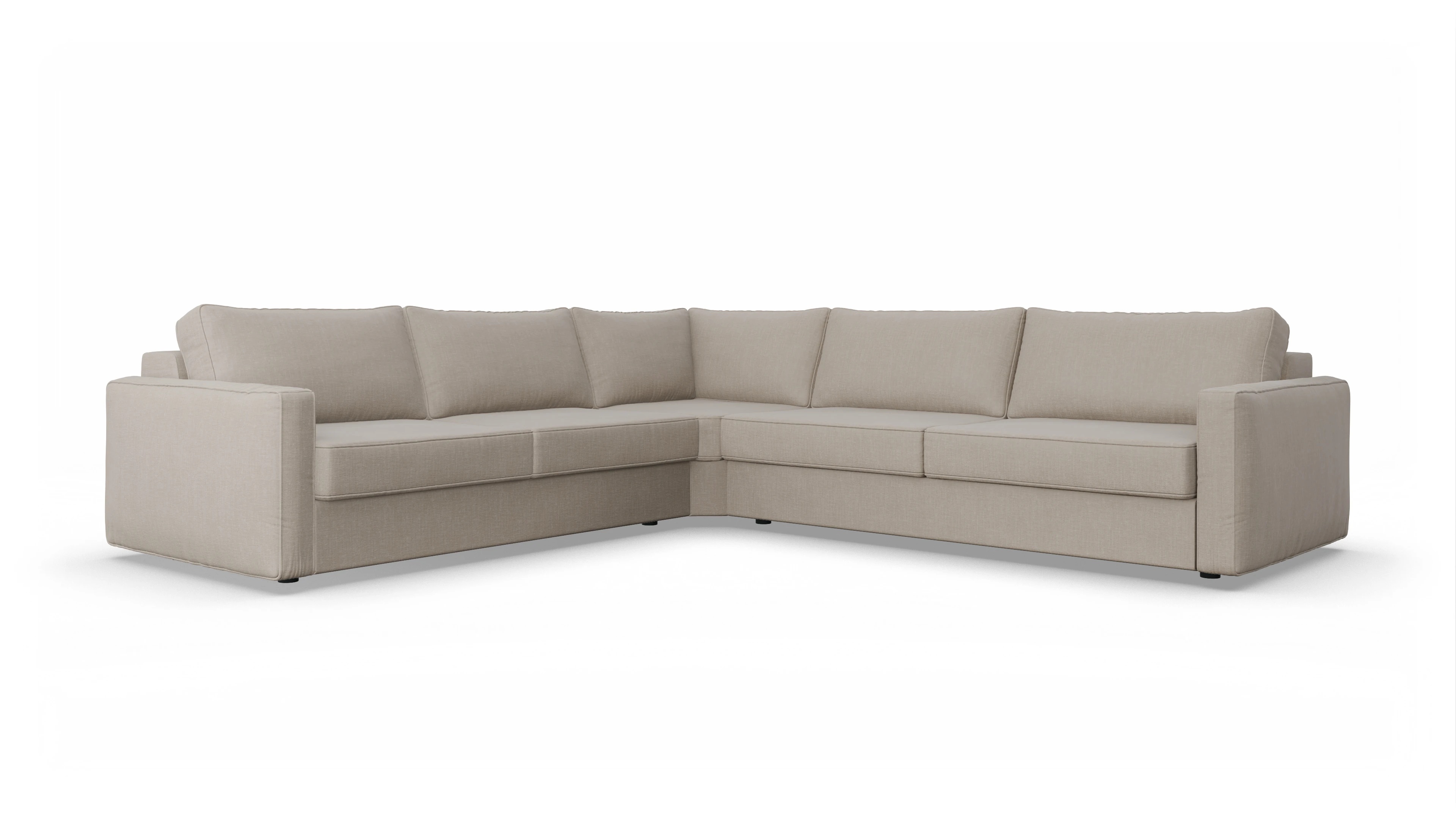 Design-Couch Ferali Ansicht des Produktes Ferali Ecksofa Links in Stoff braun
