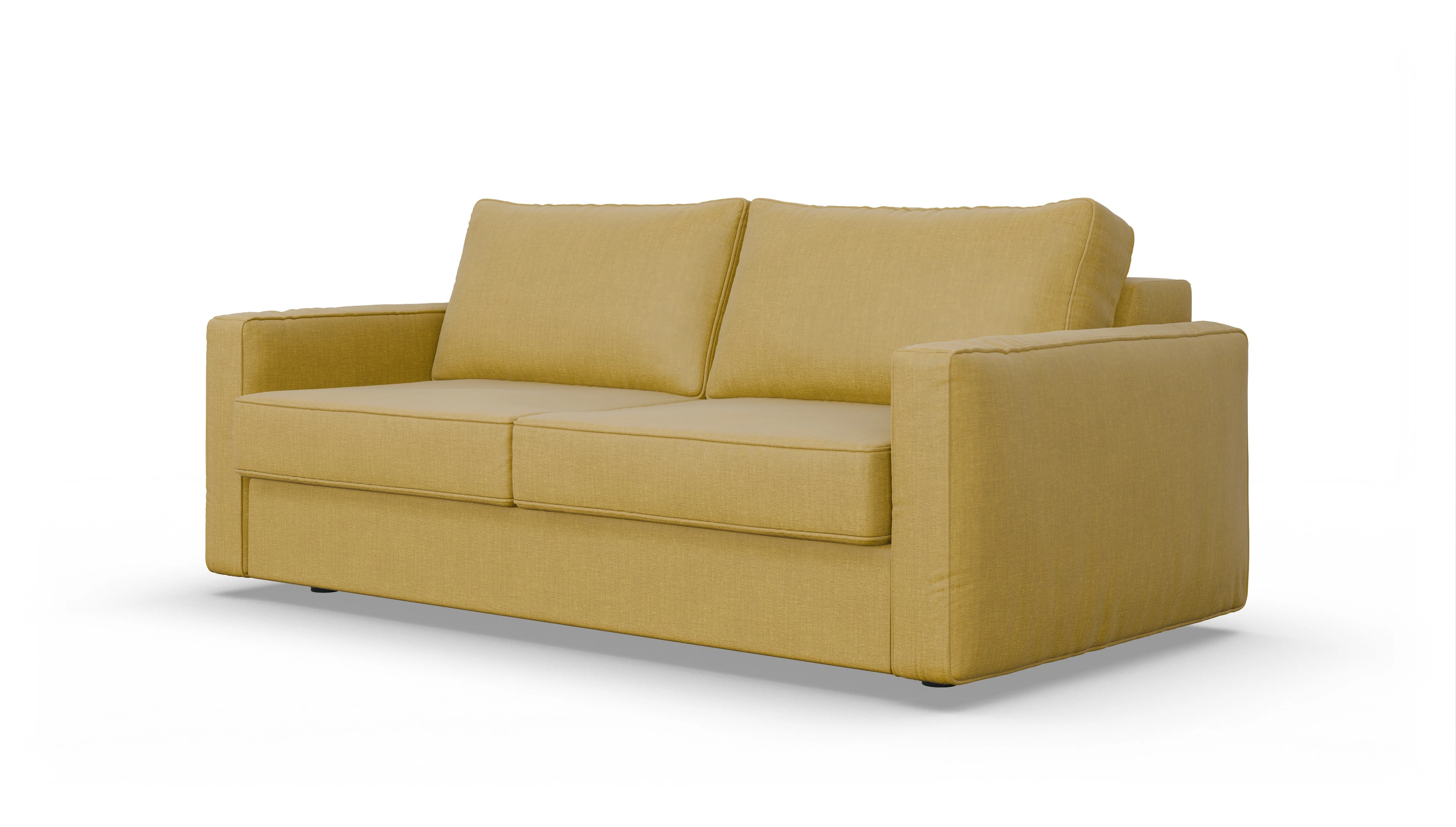 Design-Couch Ferali Ansicht des Produktes Ferali 2,5-Sitzer in Stoff gelb