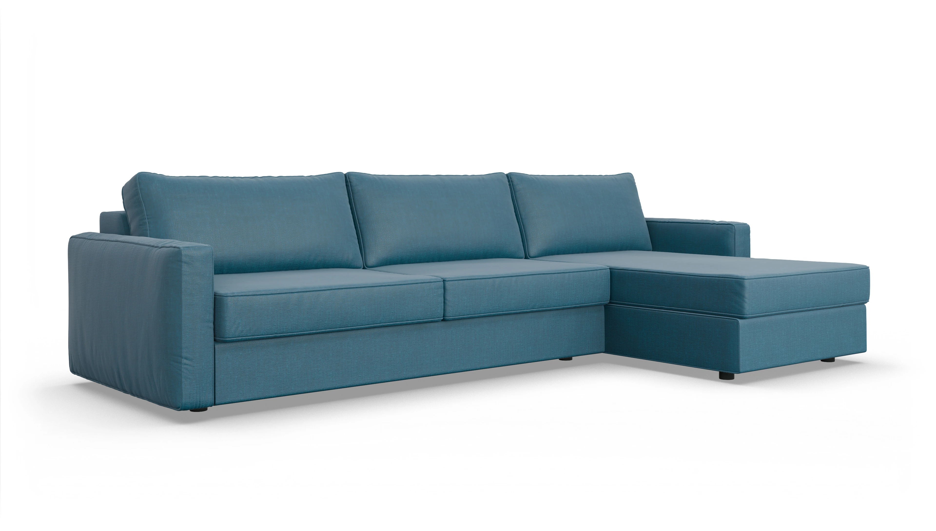 Ansicht des Produktes Ferali Sofa mit Rec rechts in Stoff blau