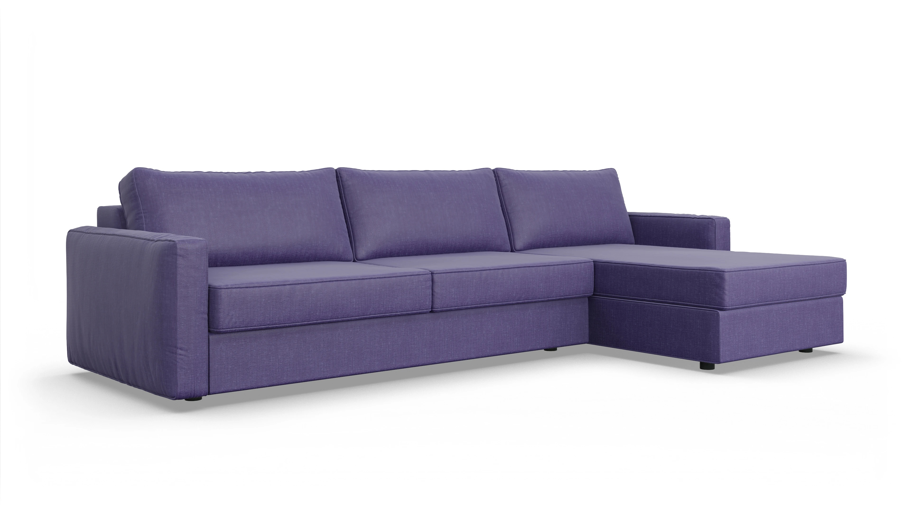 Design-Couch Ferali Ansicht des Produktes Ferali Sofa mit Rec rechts in Stoff blau