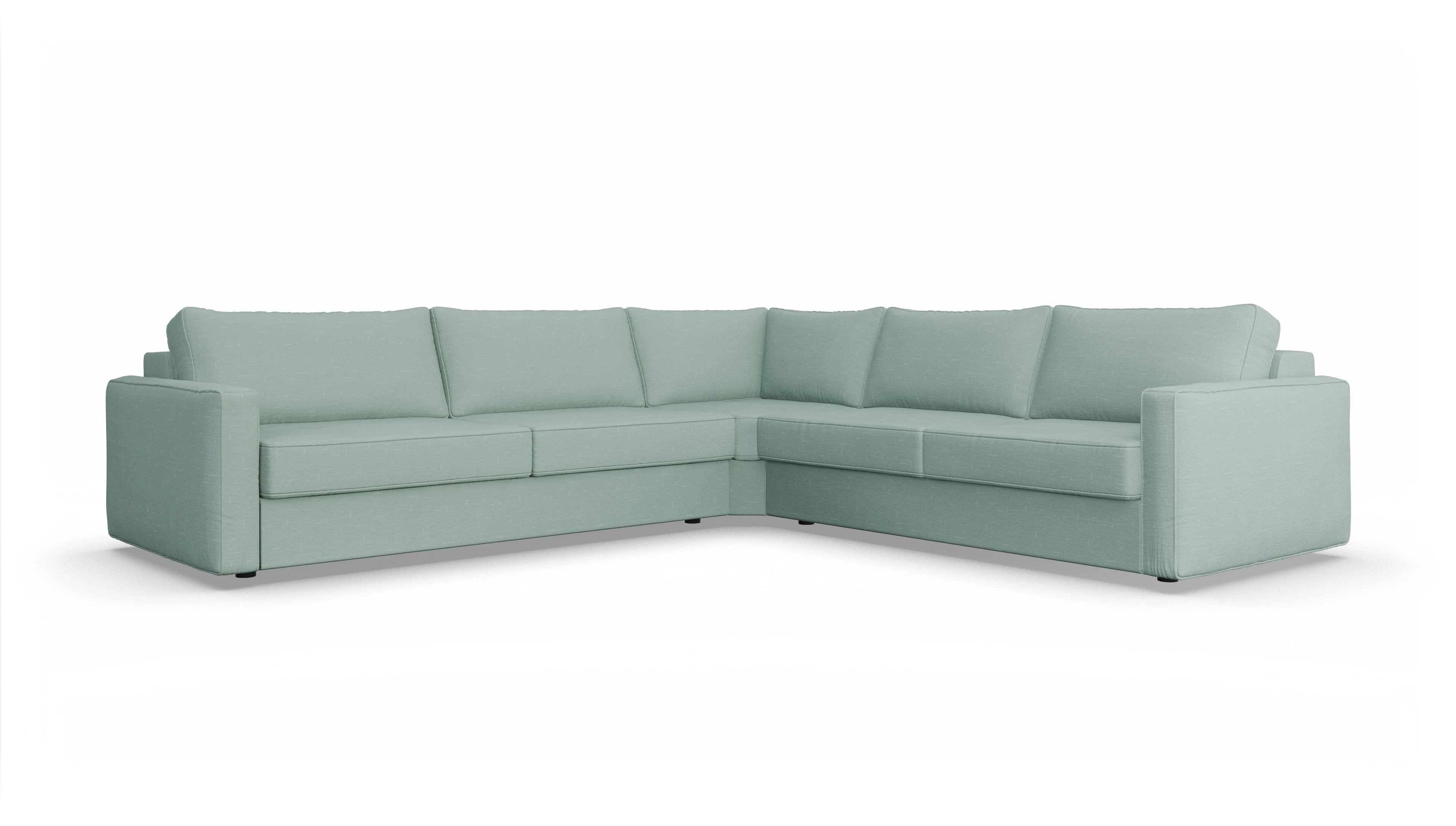 Ansicht des Produktes Ferali Ecksofa Rechts in Stoff grün