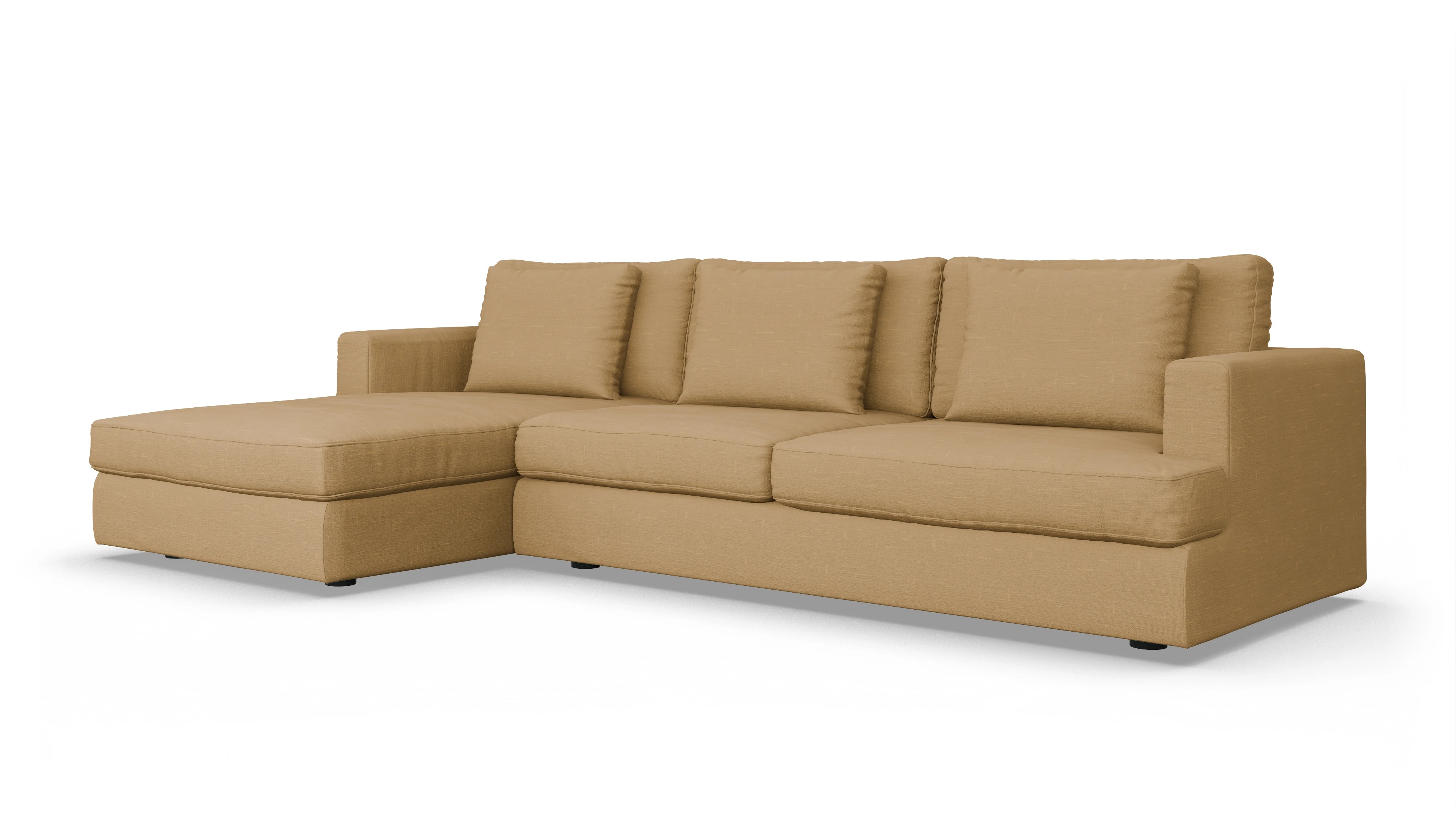 Ansicht des Produktes Sospiri Sofa mit Rec links in Stoff gelb