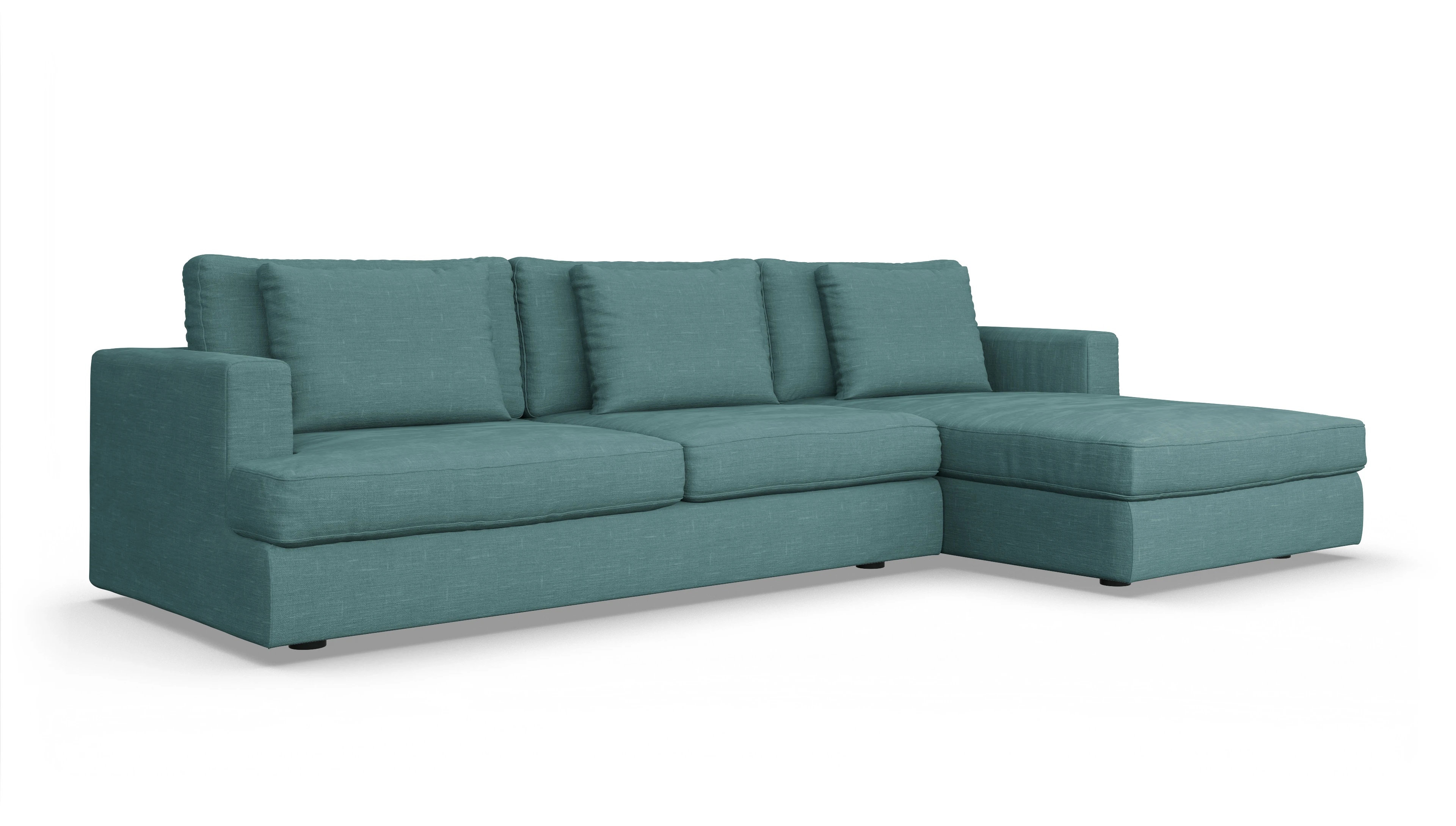 Ansicht des Produktes Sospiri Sofa mit Rec rechts in Stoff grün