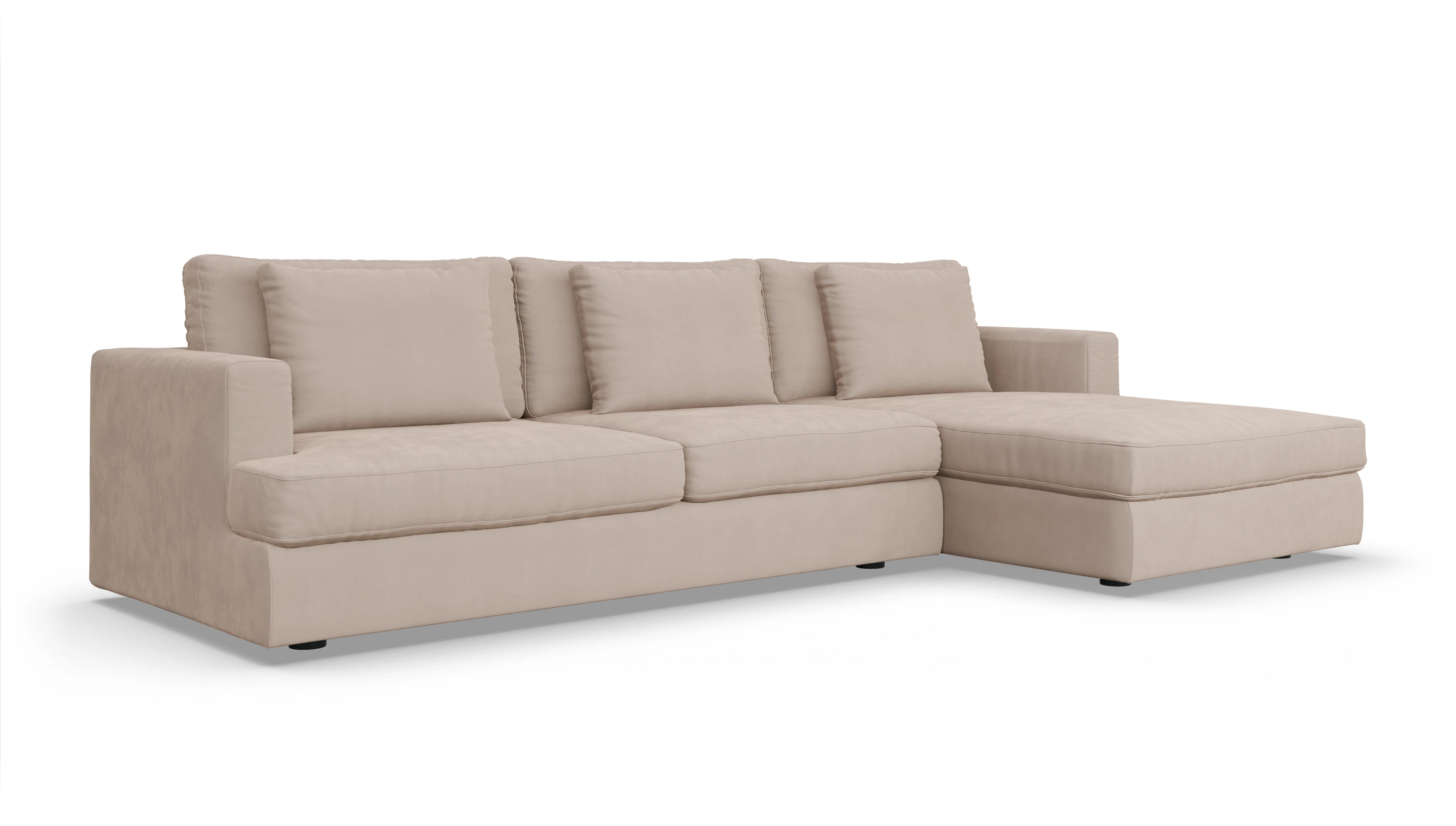 Ansicht des Produktes Sospiri Sofa mit Rec rechts in Samt beige
