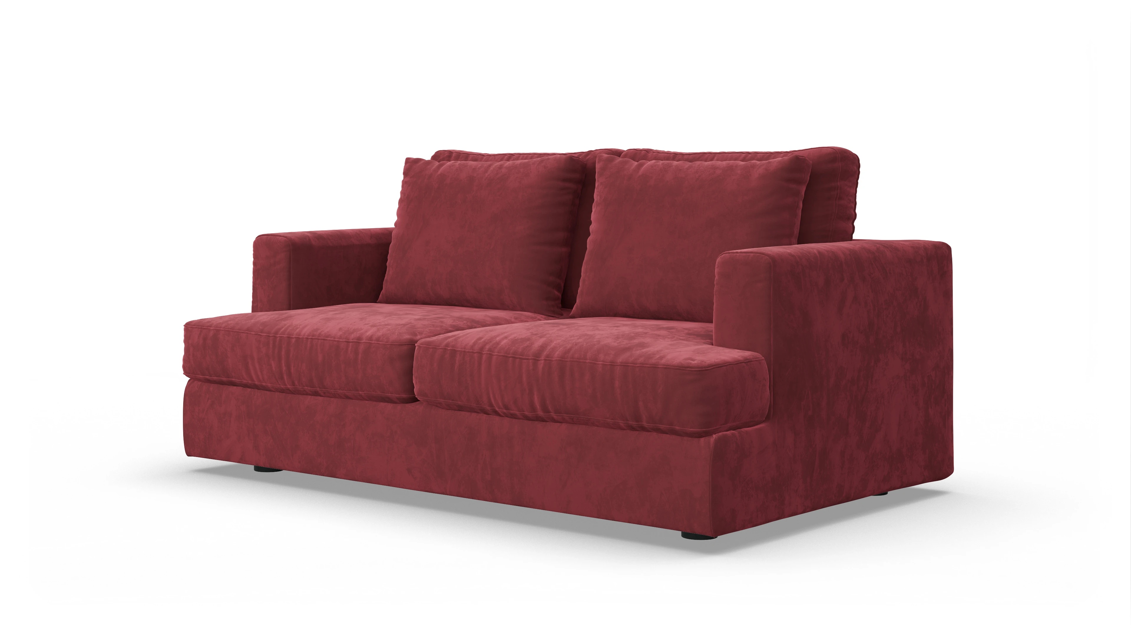 Schlafsofa Sospiri Ansicht des Produktes Sospiri 2-Sitzer in Samt rot