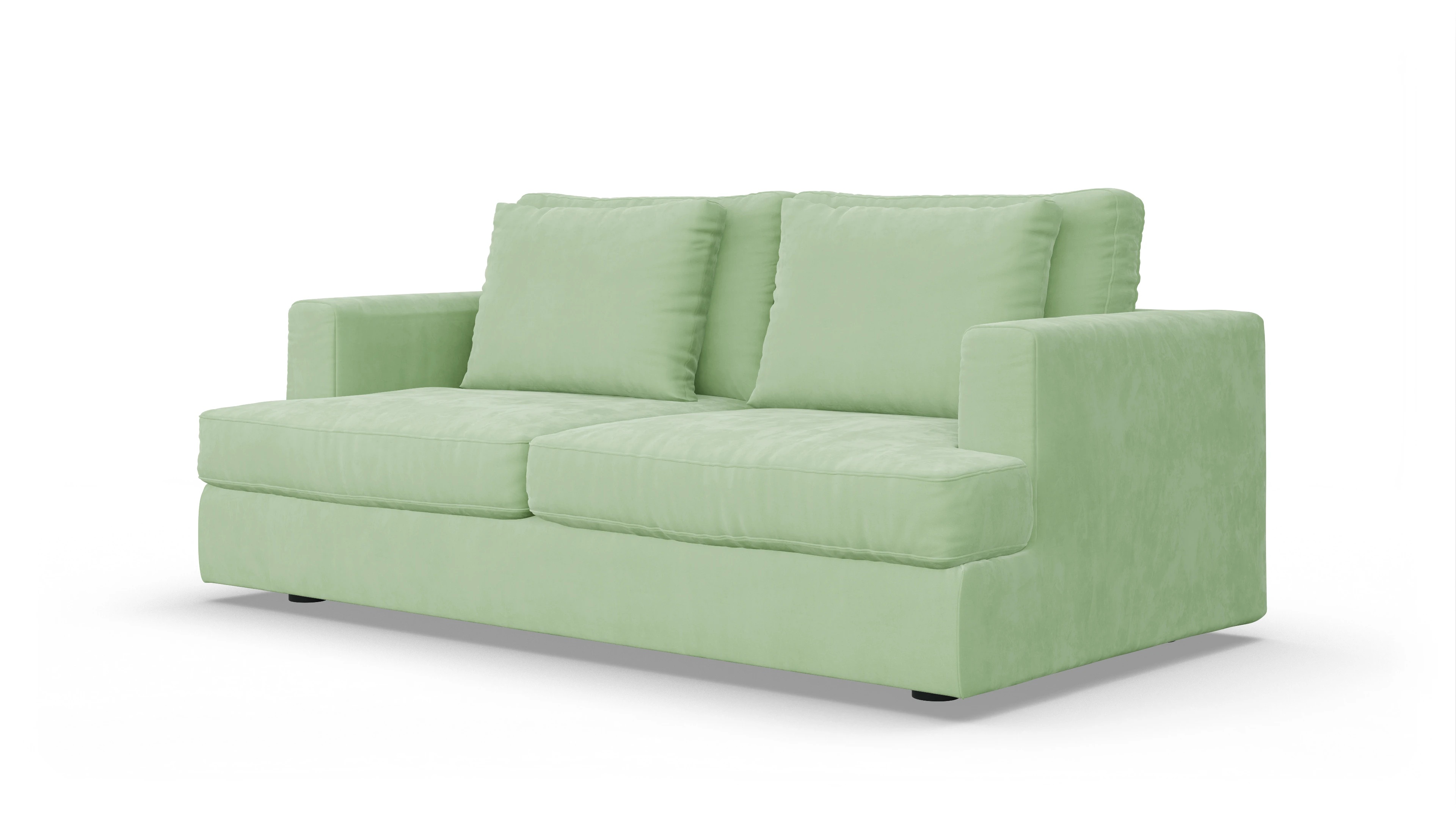 Schlafsofa Sospiri Ansicht des Produktes Sospiri 2,5-Sitzer in Samt grün