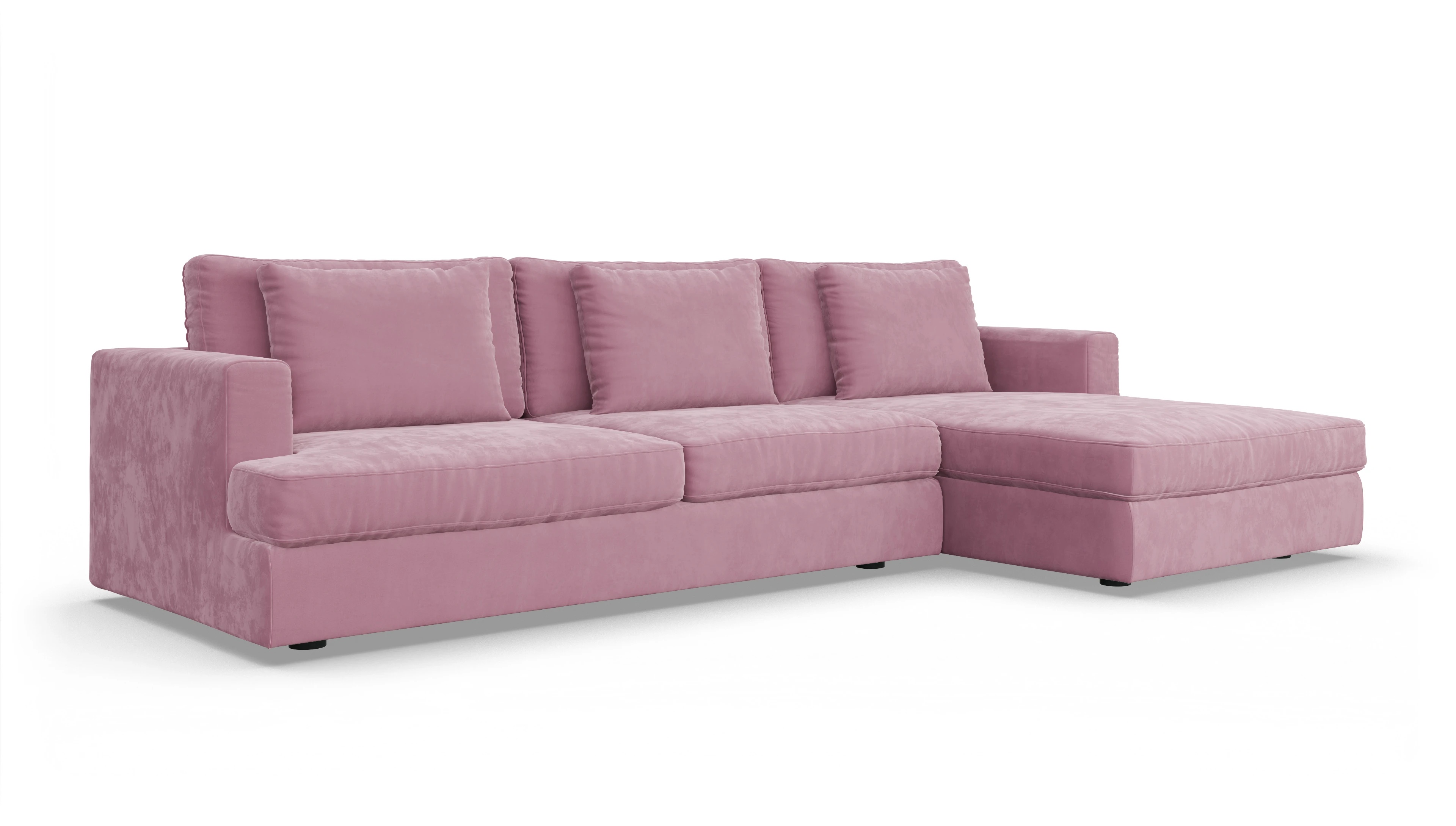 Ansicht des Produktes Sospiri Sofa mit Rec rechts in Samt rot