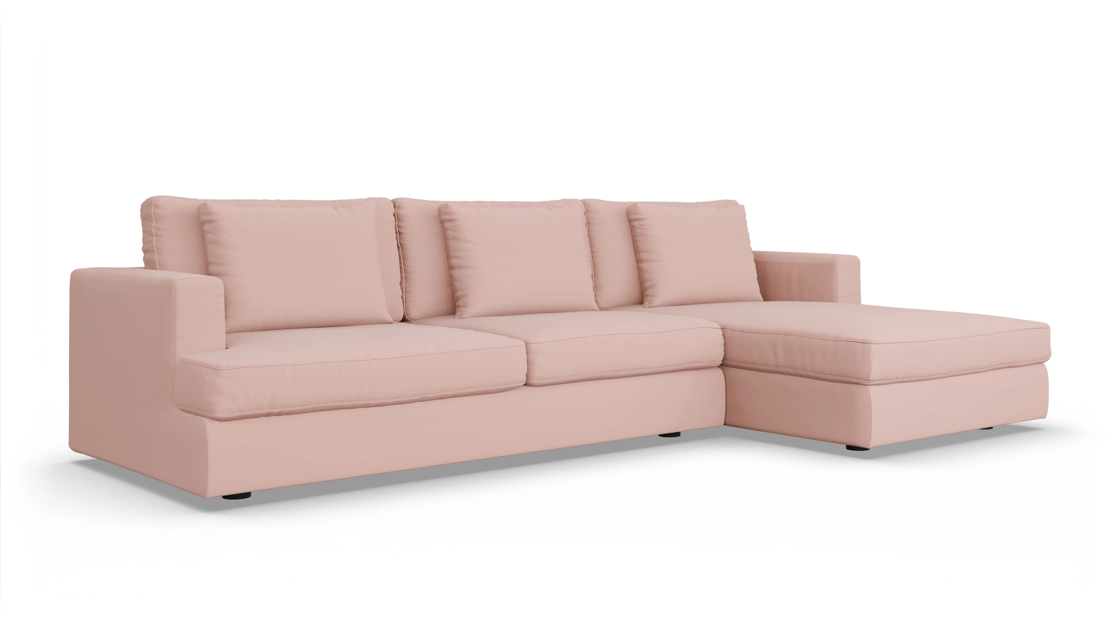 Ansicht des Produktes Sospiri Sofa mit Rec rechts in Samt rot