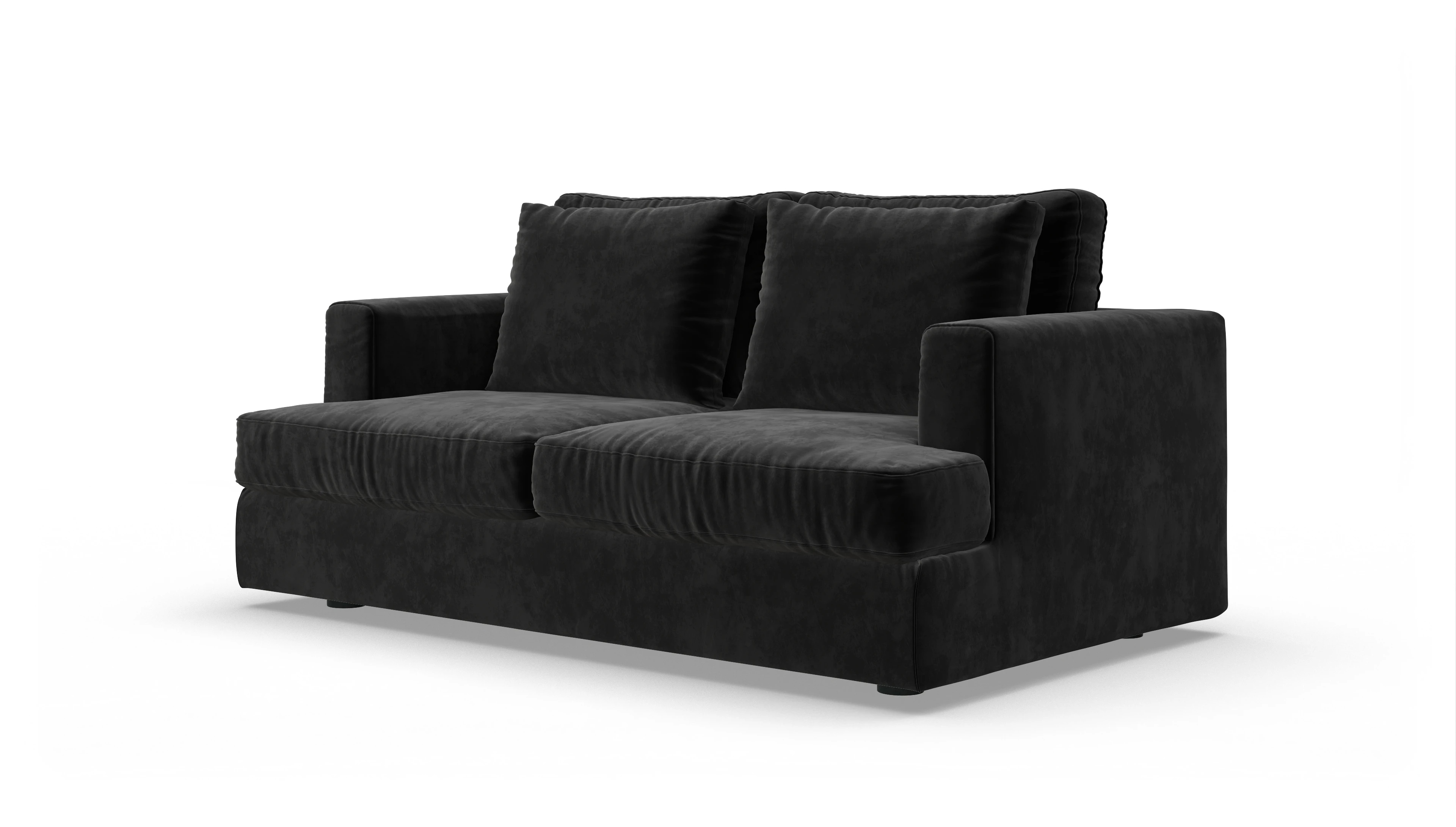 Schlafsofa Sospiri Ansicht des Produktes Sospiri 2-Sitzer in Samt schwarz