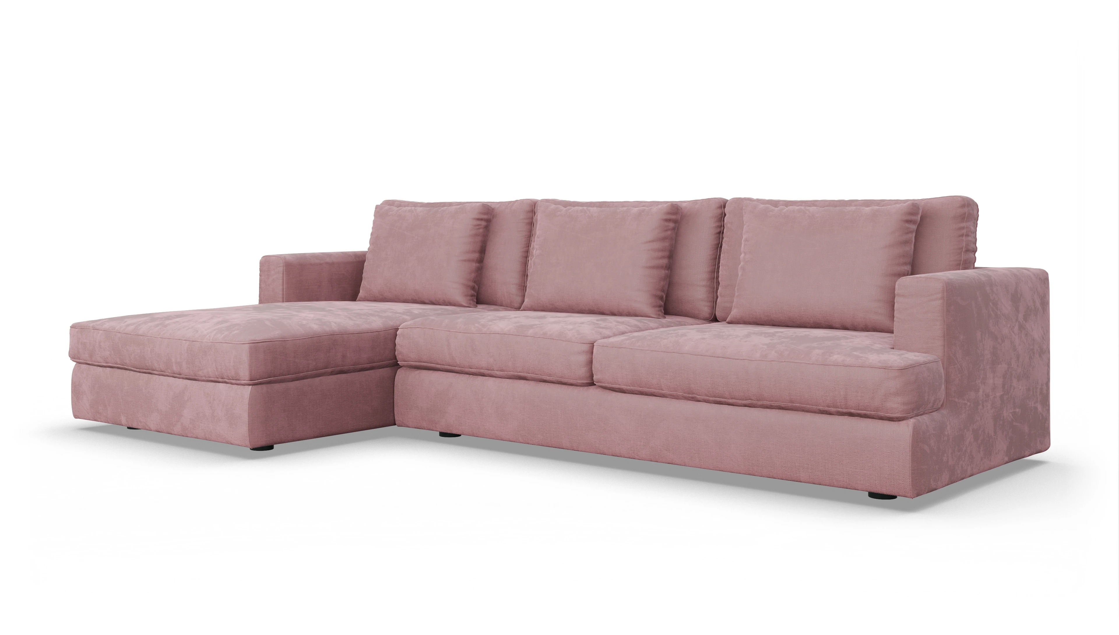 Ansicht des Produktes Sospiri Sofa mit Rec links in Stoff rot